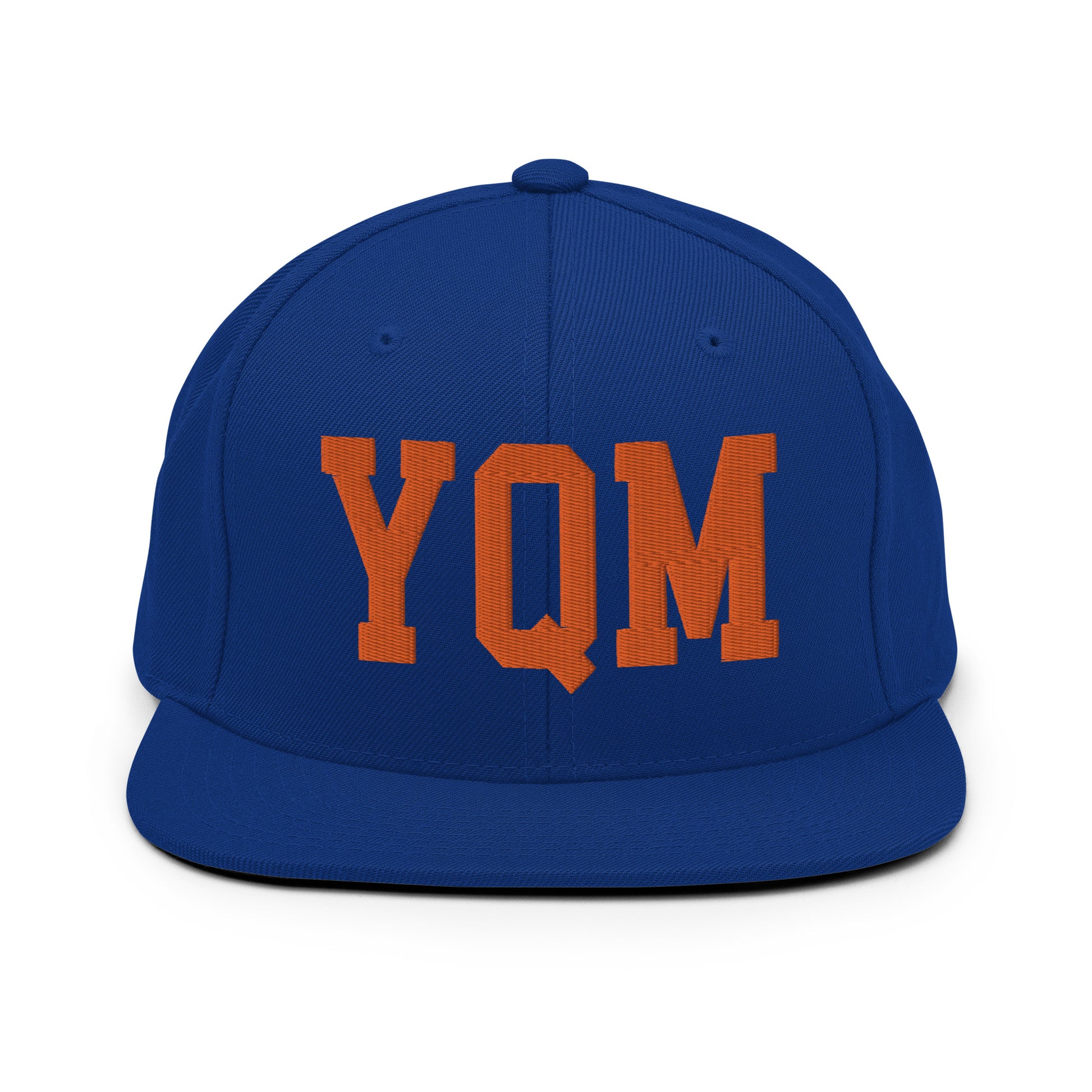 College-Style Classic Snapback Hat • Orange • YQM Moncton • YHM Designs - Image 15
