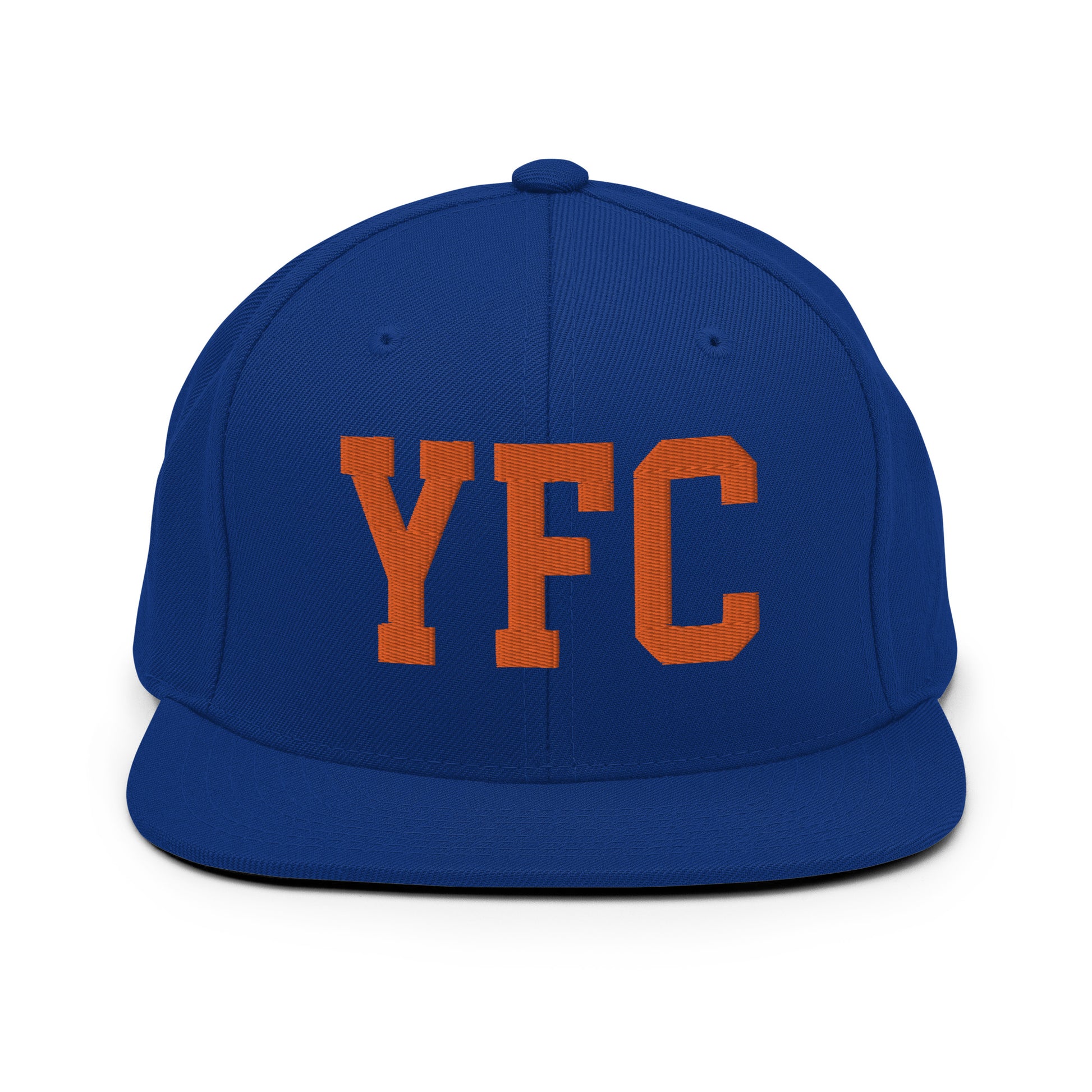 College-Style Classic Snapback Hat • Orange • YFC Fredericton Souvenir • YHM Designs - Image 15
