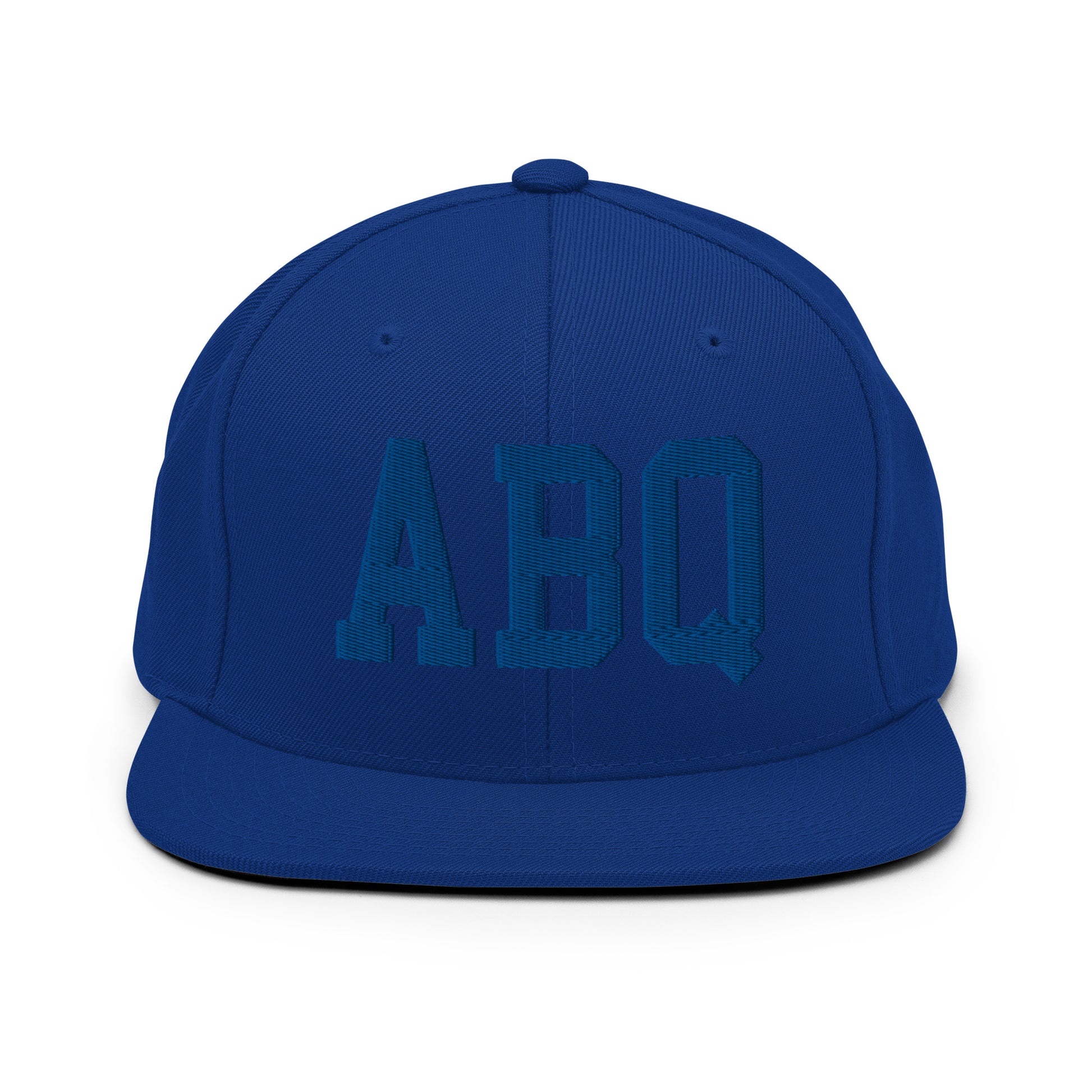 College-Style Classic Snapback Hat • Royal Blue • ABQ Albuquerque • YHM Designs - Image 07