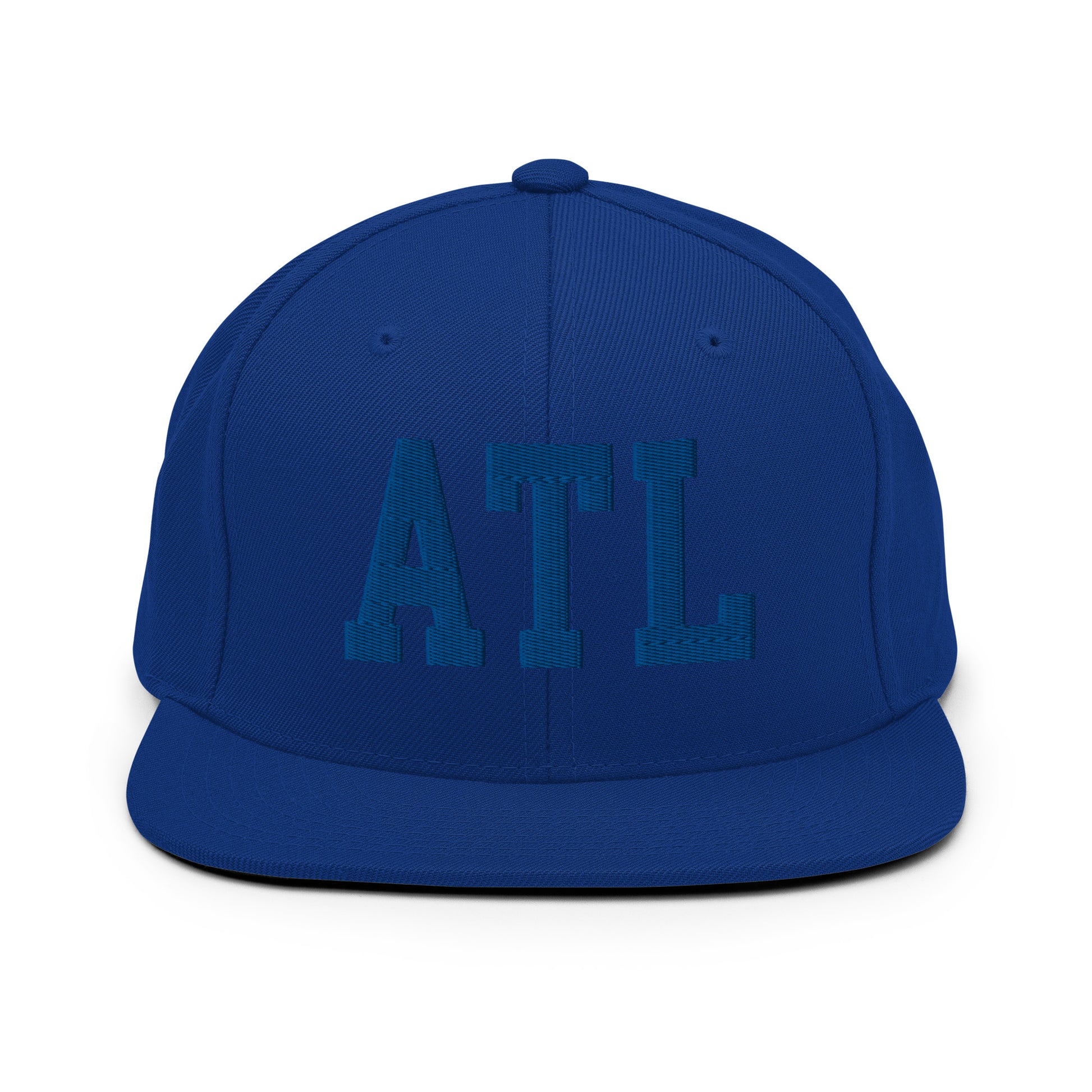 College-Style Classic Snapback Hat • Royal Blue • ATL Atlanta • YHM Designs - Image 07