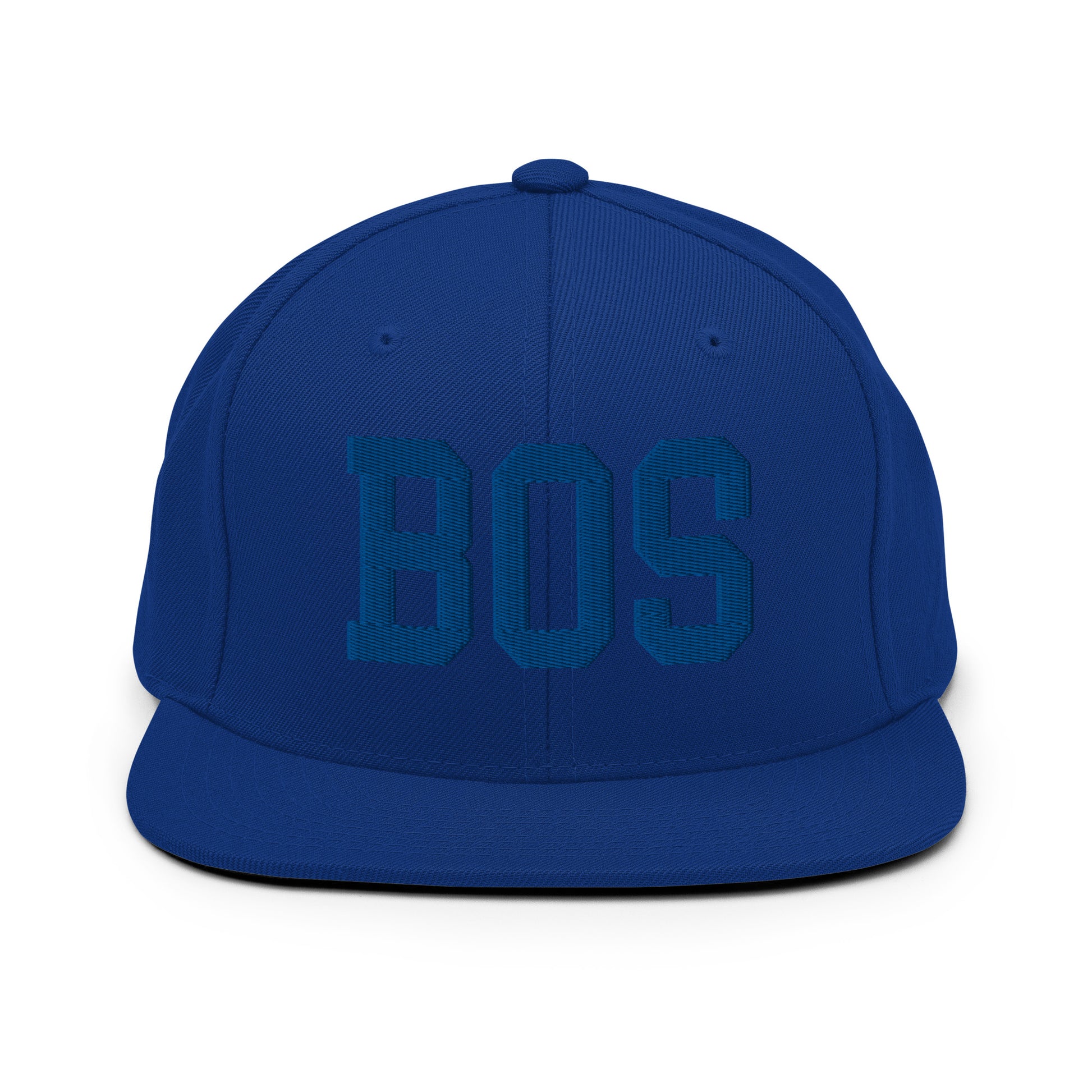 College-Style Classic Snapback Hat • Royal Blue • BOS Boston • YHM Designs - Image 07
