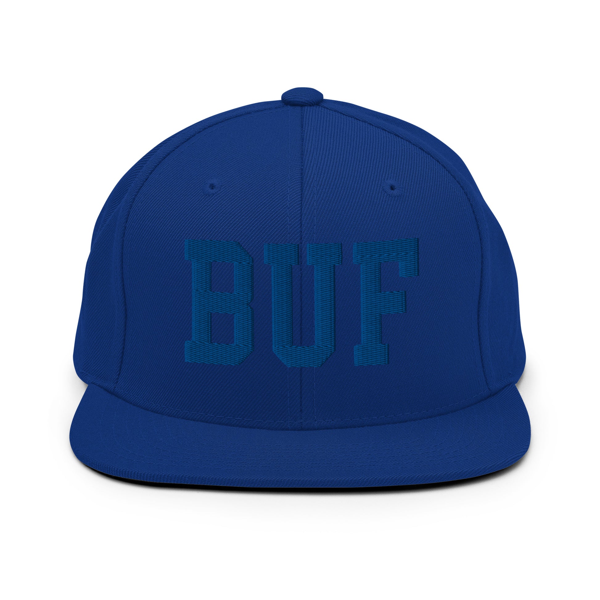 College-Style Classic Snapback Hat • Royal Blue • BUF Buffalo • YHM Designs - Image 07