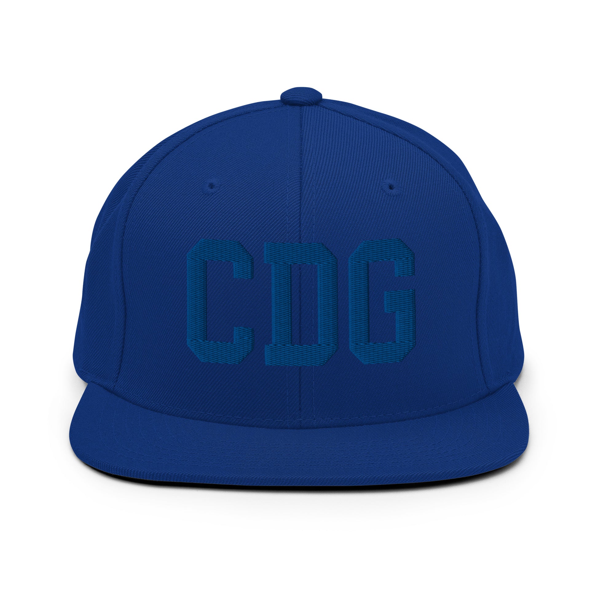 College-Style Classic Snapback Hat • Royal Blue • CDG Paris • YHM Designs - Image 07