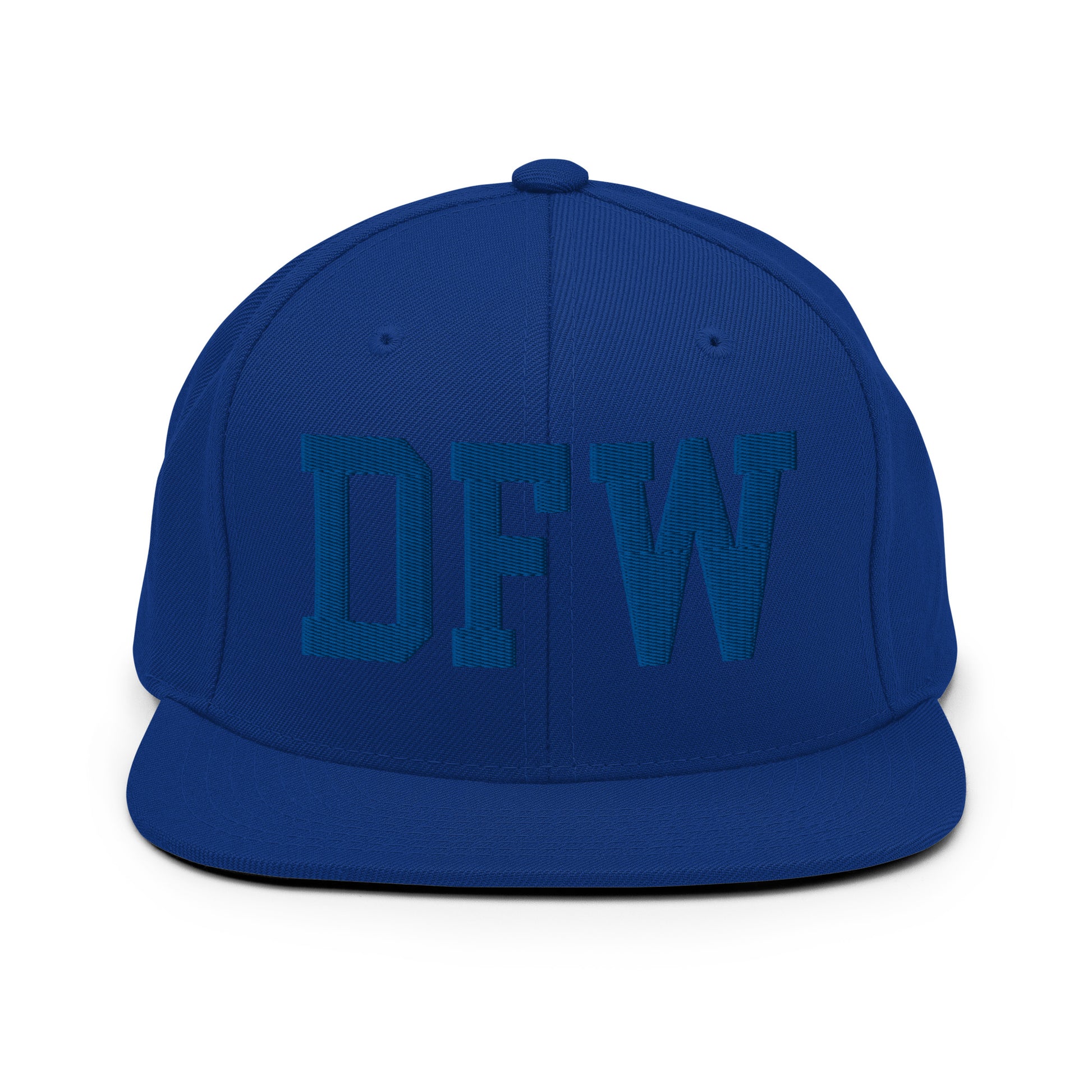 College-Style Classic Snapback Hat • Royal Blue • DFW Dallas • YHM Designs - Image 07