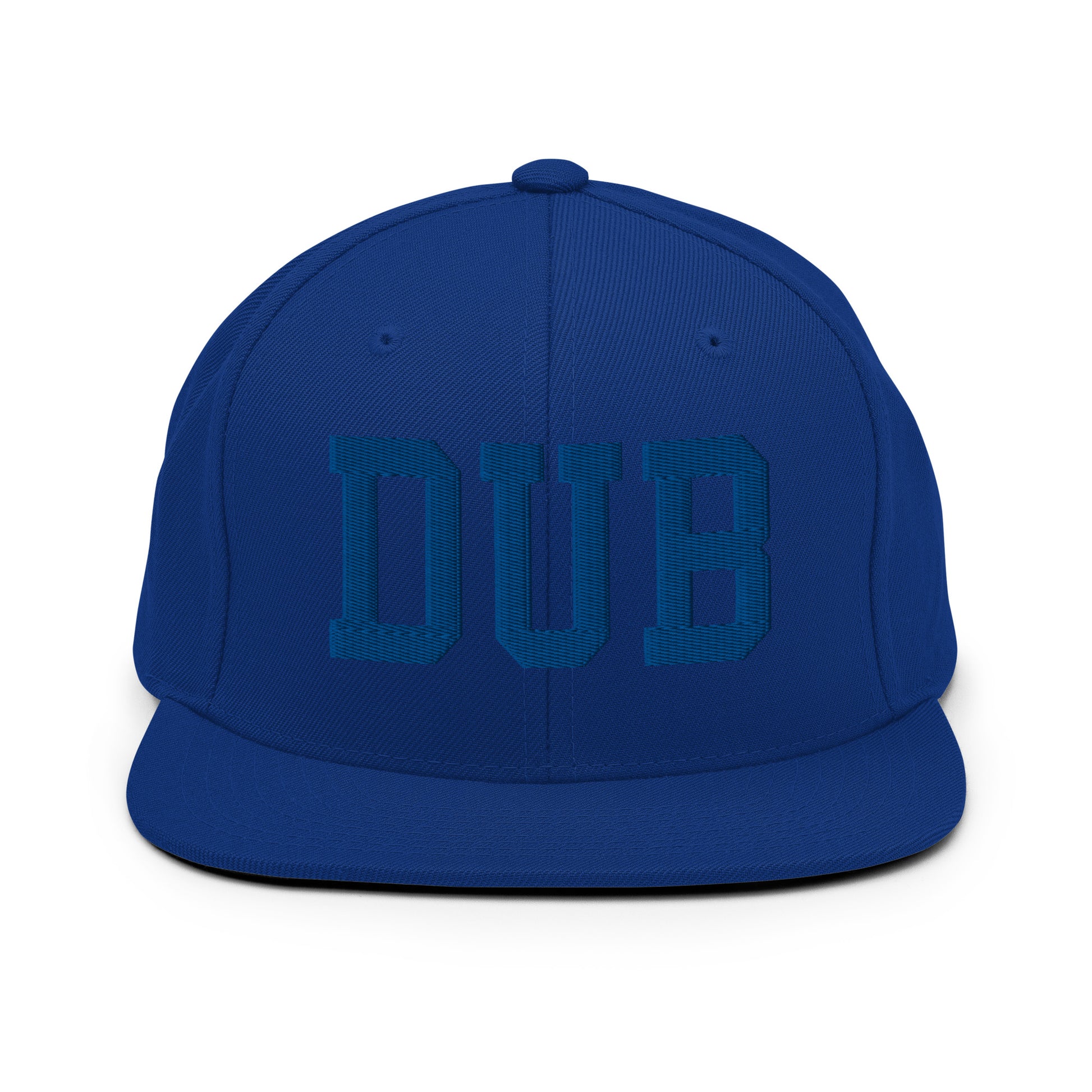 College-Style Classic Snapback Hat • Royal Blue • DUB Dublin • YHM Designs - Image 07