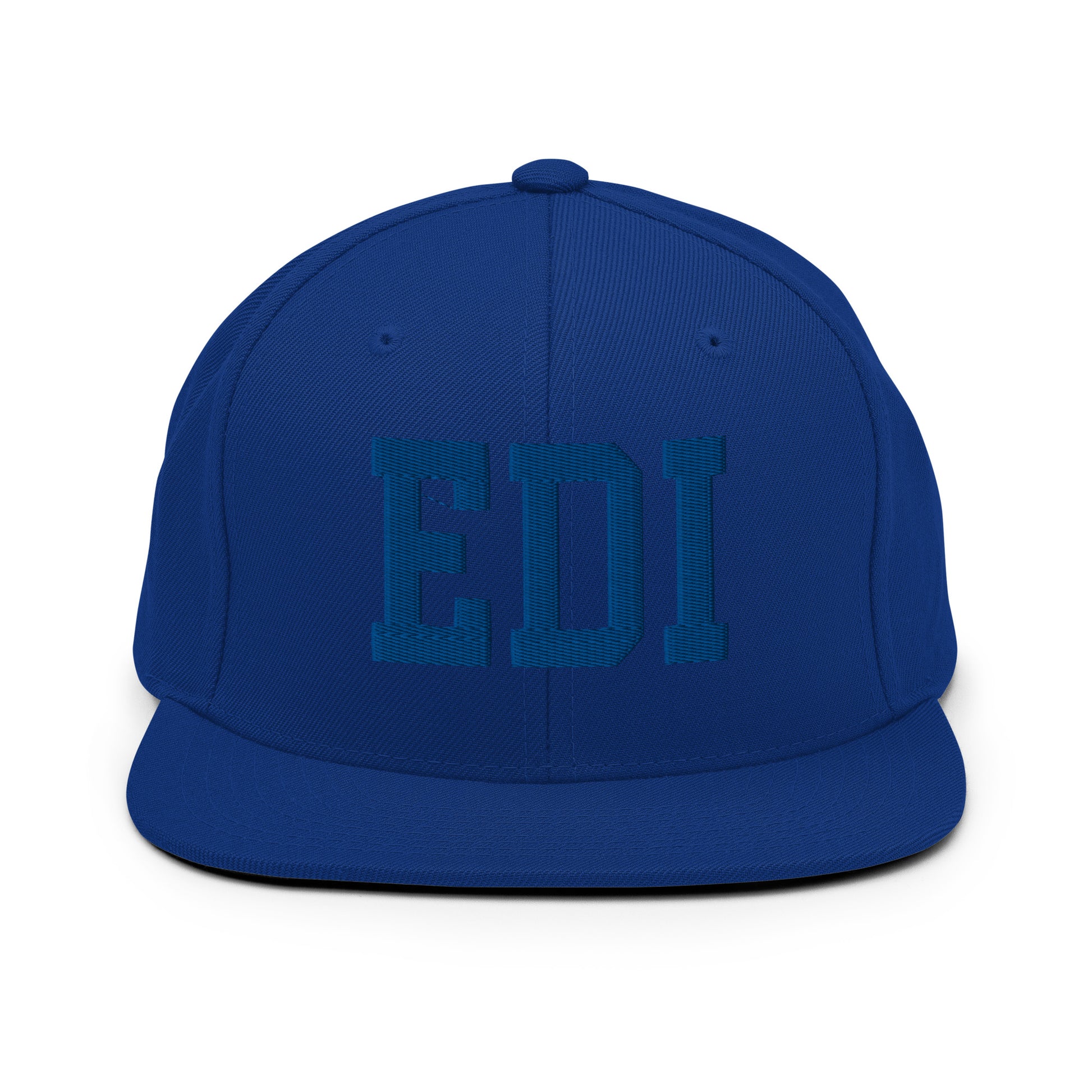 College-Style Classic Snapback Hat • Royal Blue • EDI Edinburgh • YHM Designs - Image 07