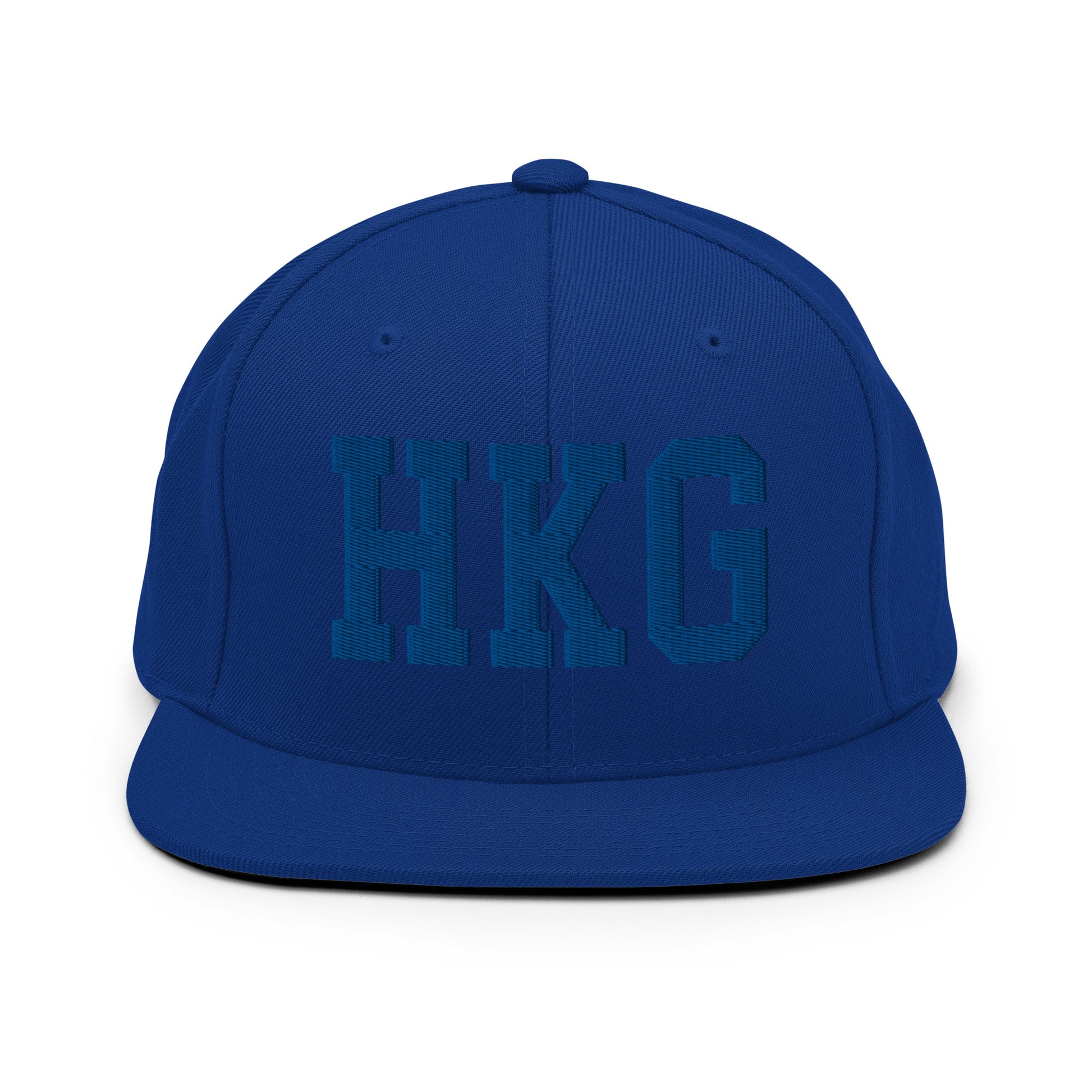 College-Style Classic Snapback Hat • Royal Blue • HKG Hong Kong • YHM Designs - Image 07