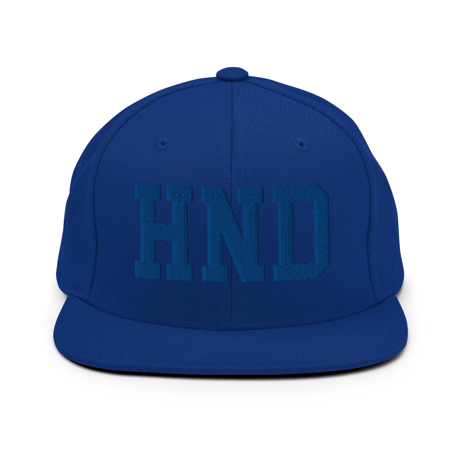 College-Style Classic Snapback Hat • Royal Blue • HND Tokyo • YHM Designs - Image 07
