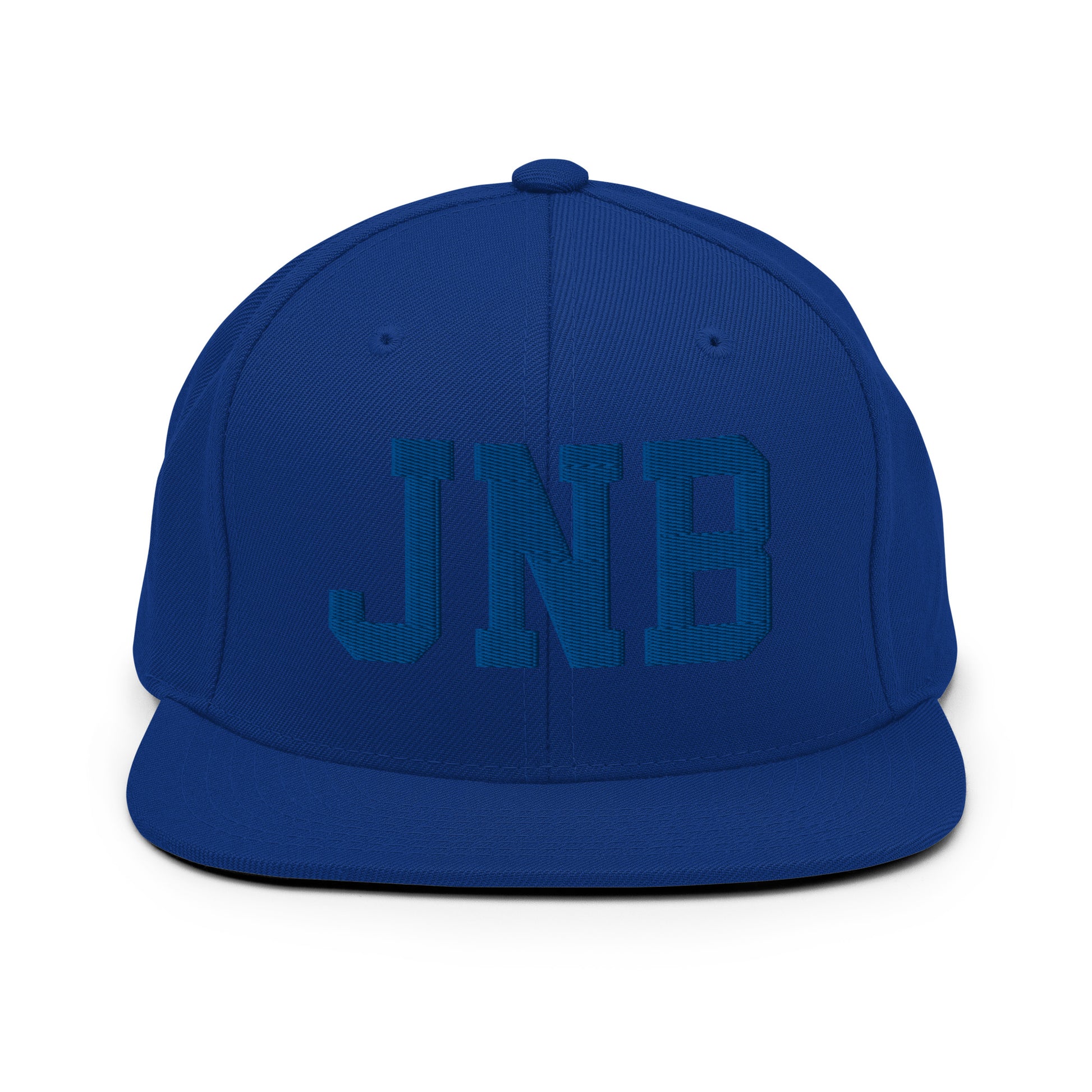 College-Style Classic Snapback Hat • Royal Blue • JNB Johannesburg • YHM Designs - Image 07