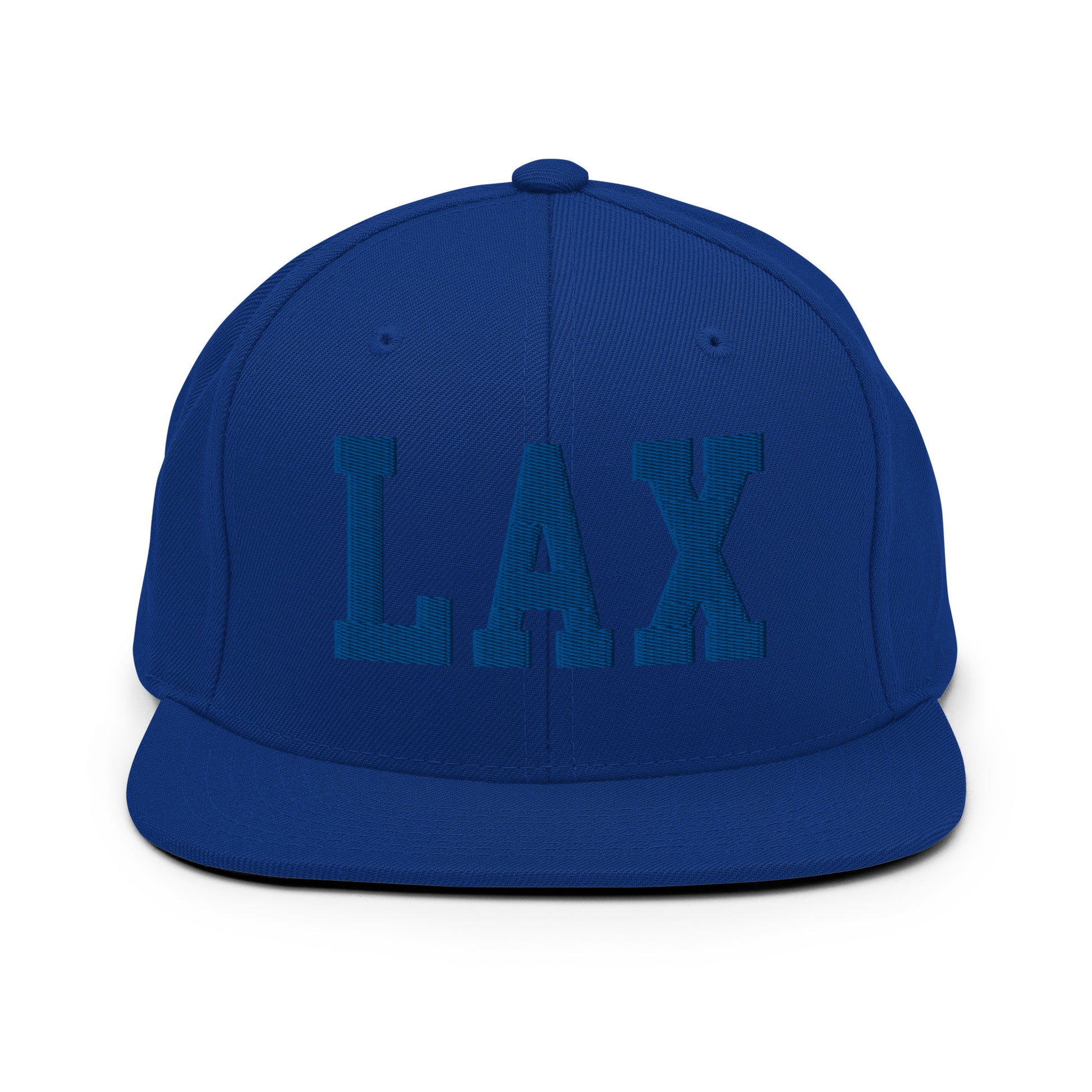 College-Style Classic Snapback Hat • Royal Blue • LAX Los Angeles • YHM Designs - Image 07