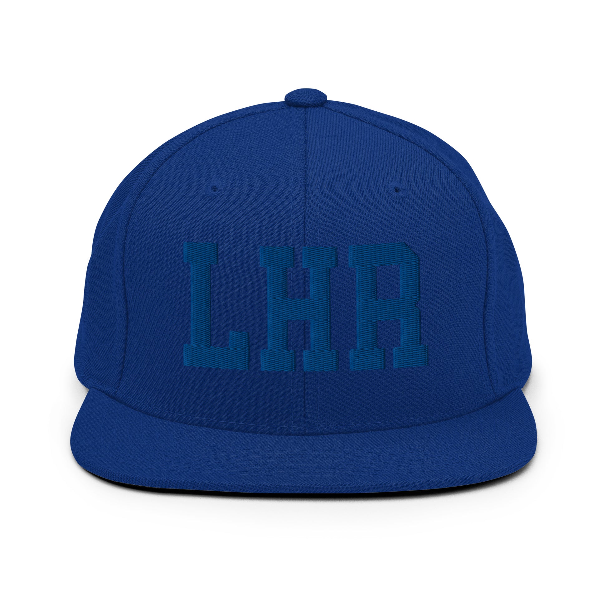 College-Style Classic Snapback Hat • Royal Blue • LHR London • YHM Designs - Image 07