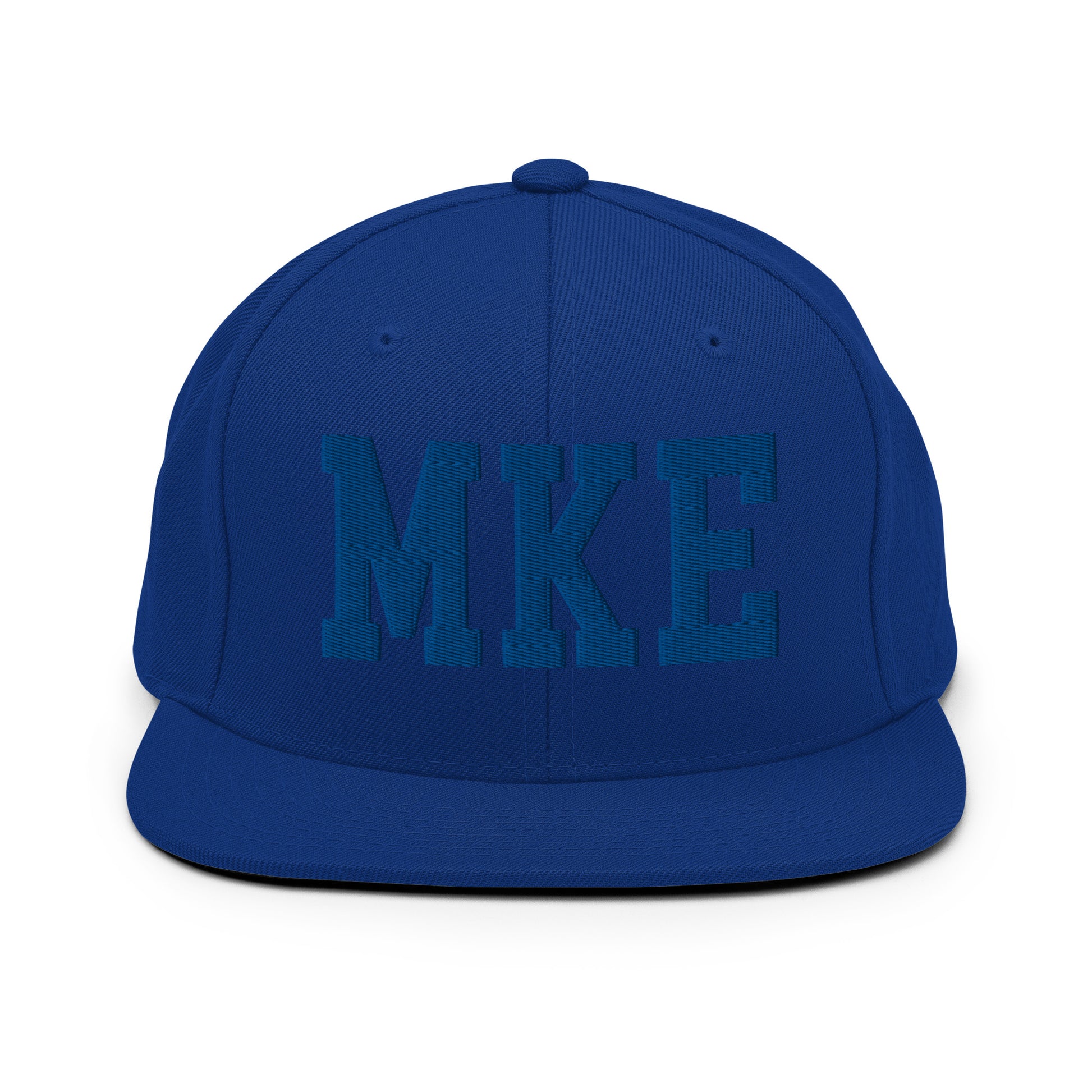 College-Style Classic Snapback Hat • Royal Blue • MKE Milwaukee • YHM Designs - Image 07