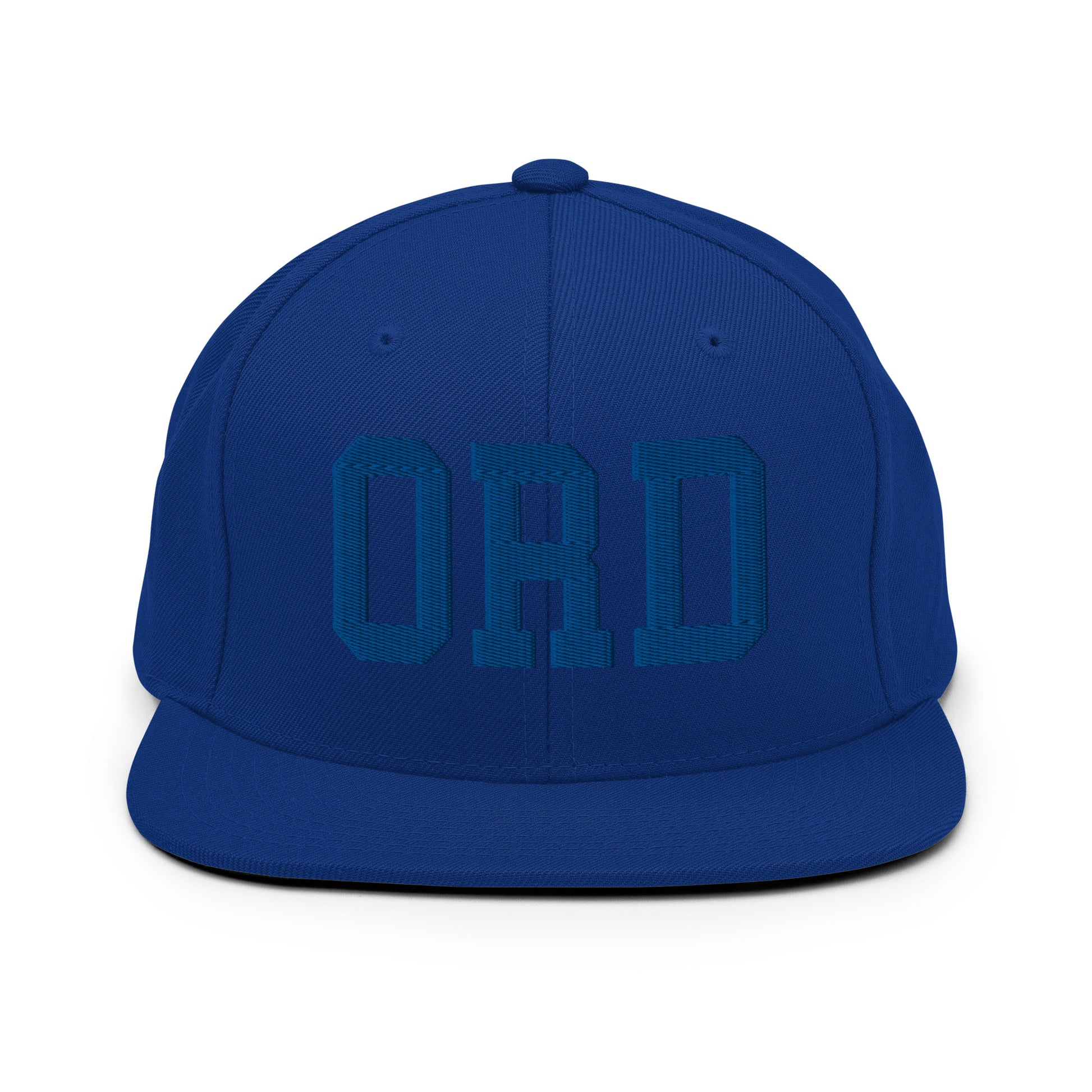 College-Style Classic Snapback Hat • Royal Blue • ORD Chicago • YHM Designs - Image 07