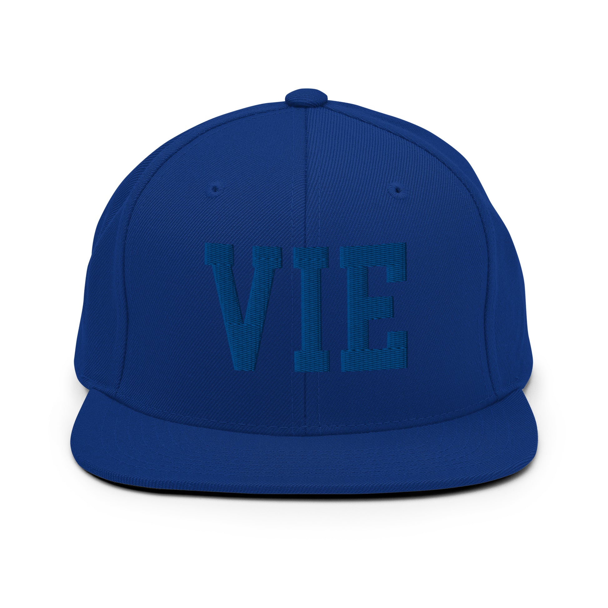 College-Style Classic Snapback Hat • Royal Blue • VIE Vienna • YHM Designs - Image 07
