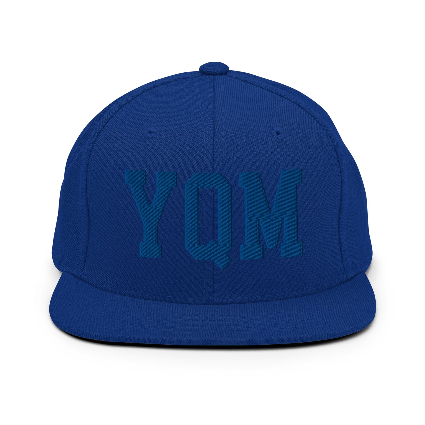 College-Style Classic Snapback Hat • Royal Blue • YQM Moncton • YHM Designs - Image 07