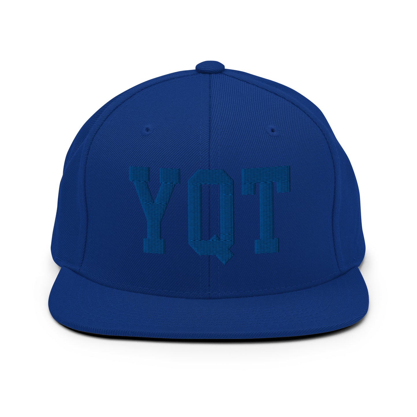 College-Style Classic Snapback Hat • Royal Blue • YQT Thunder Bay • YHM Designs - Image 07