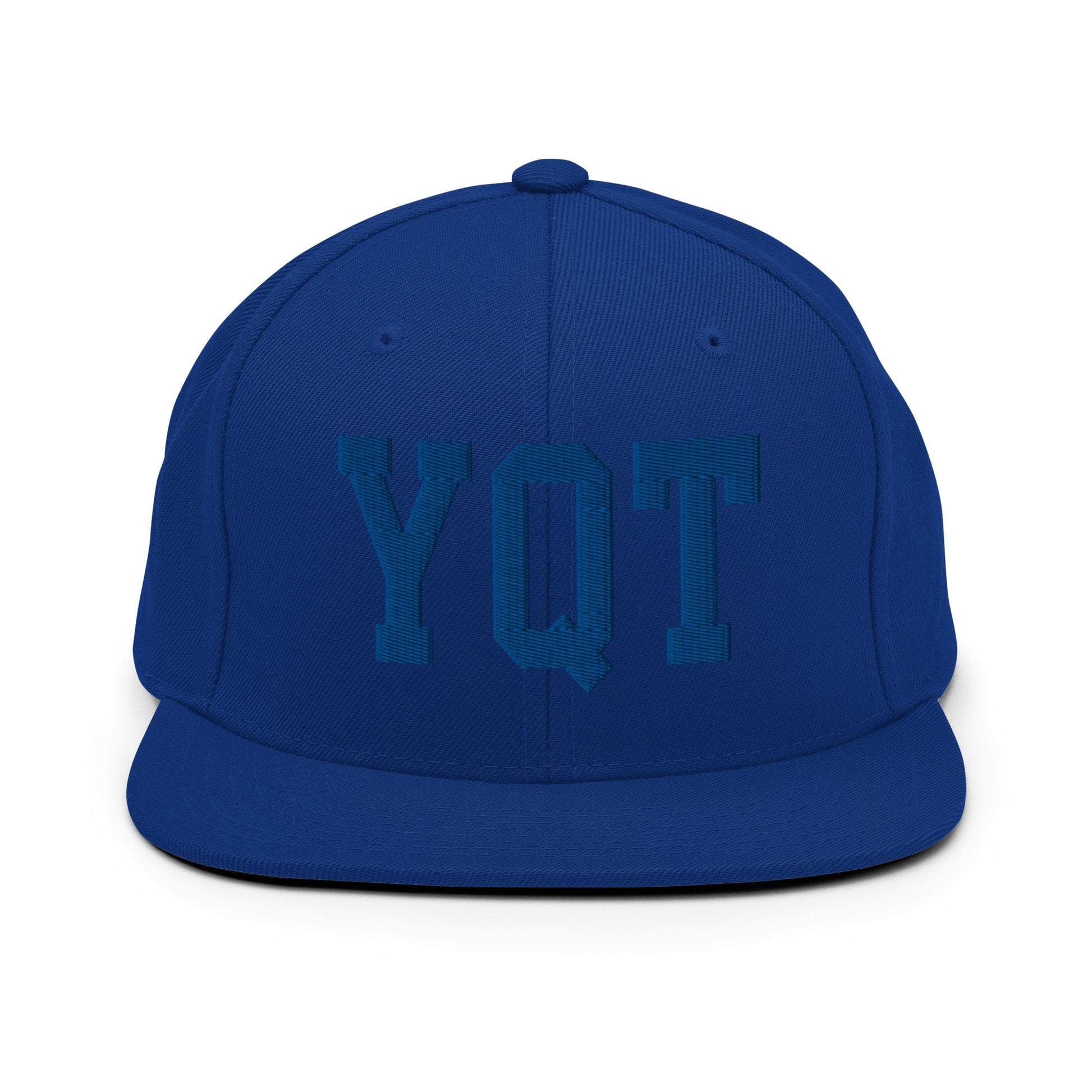 College-Style Classic Snapback Hat • Royal Blue • YQT Thunder Bay • YHM Designs - Image 07