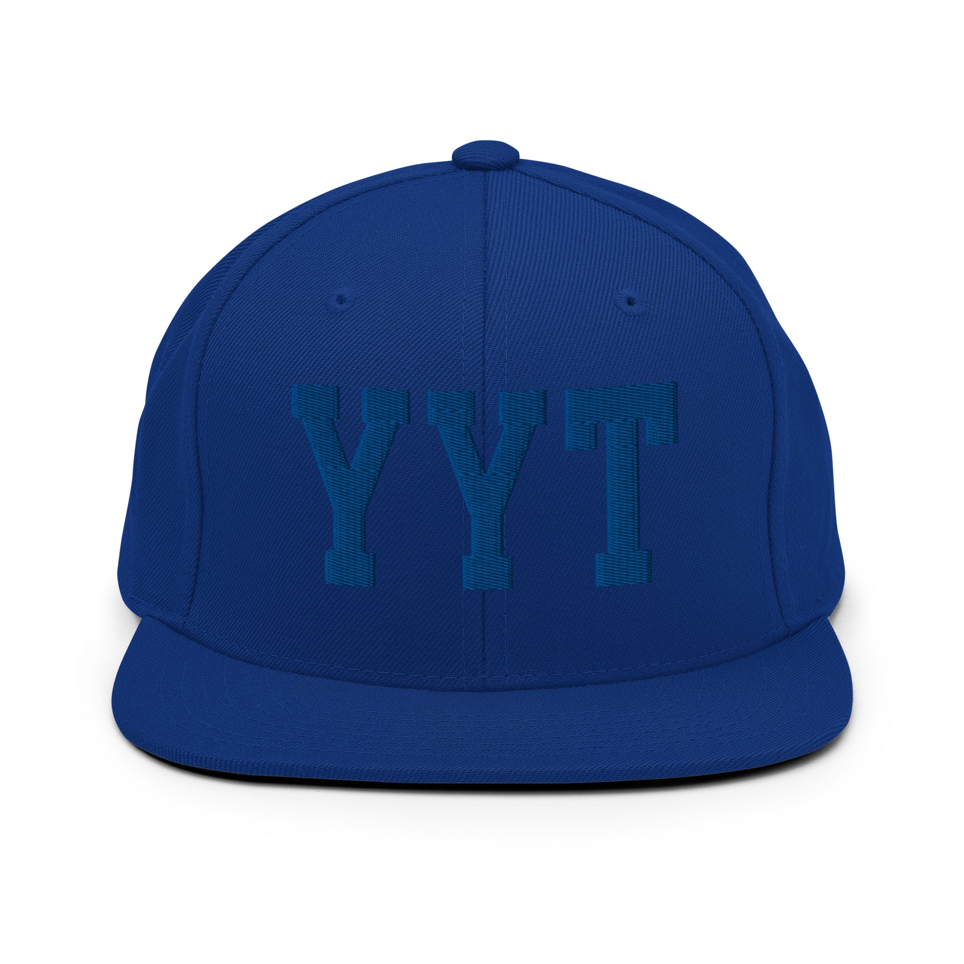 College-Style Classic Snapback Hat • Royal Blue • YYT St. John's • YHM Designs - Image 07
