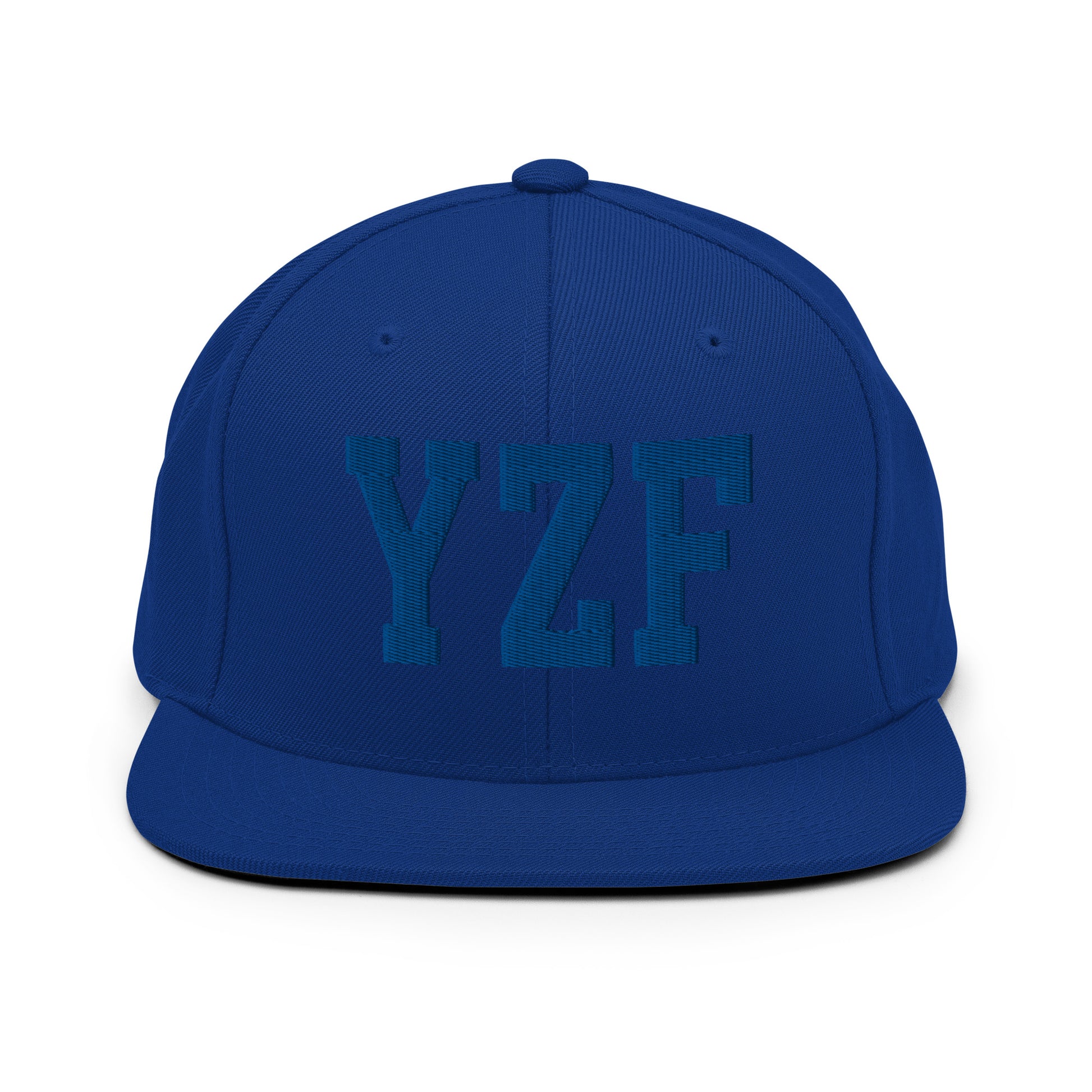 College-Style Classic Snapback Hat • Royal Blue • YZF Yellowknife • YHM Designs - Image 07