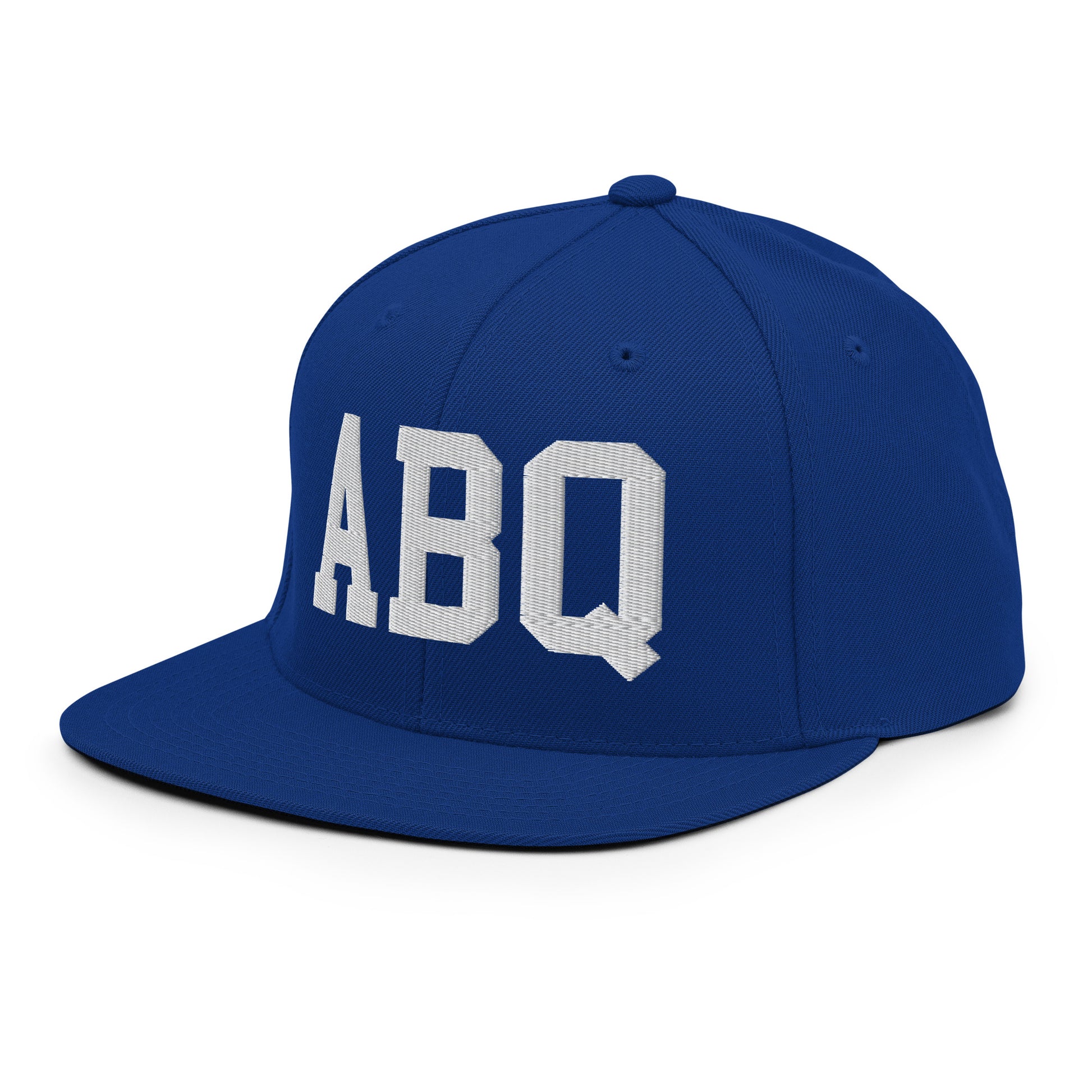College-Style Classic Snapback Hat • White • ABQ Albuquerque • YHM Designs - Image 13