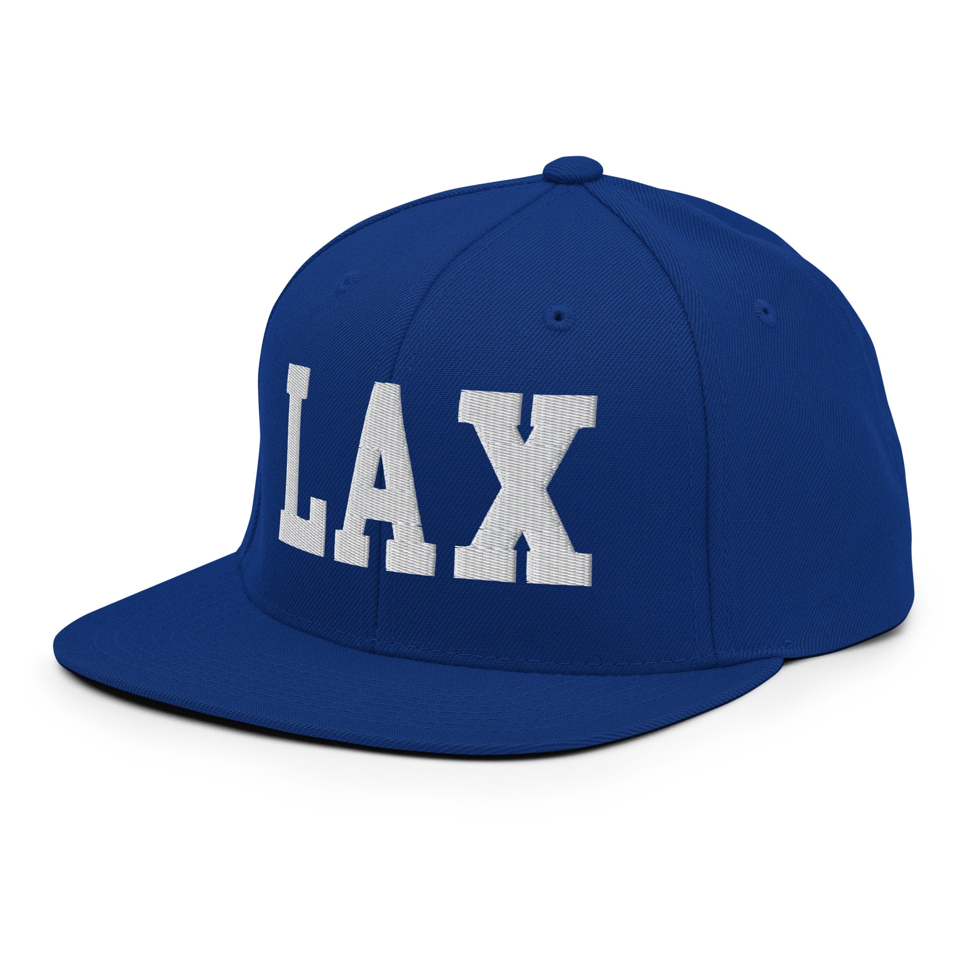 College-Style Classic Snapback Hat • White • LAX Los Angeles • YHM Designs - Image 13
