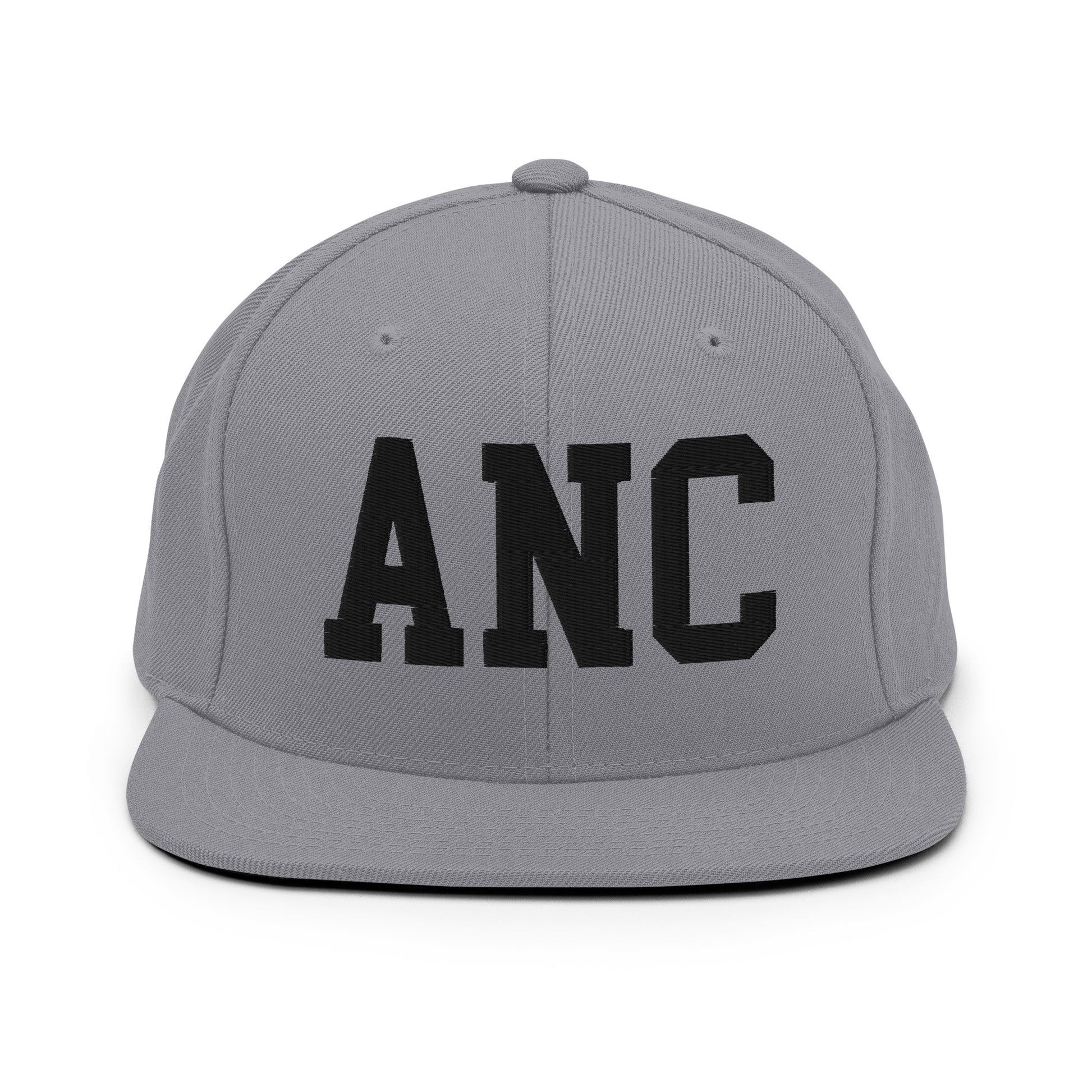 College-Style Classic Snapback Hat • Black • ANC Anchorage Souvenir • YHM Designs - Image 19