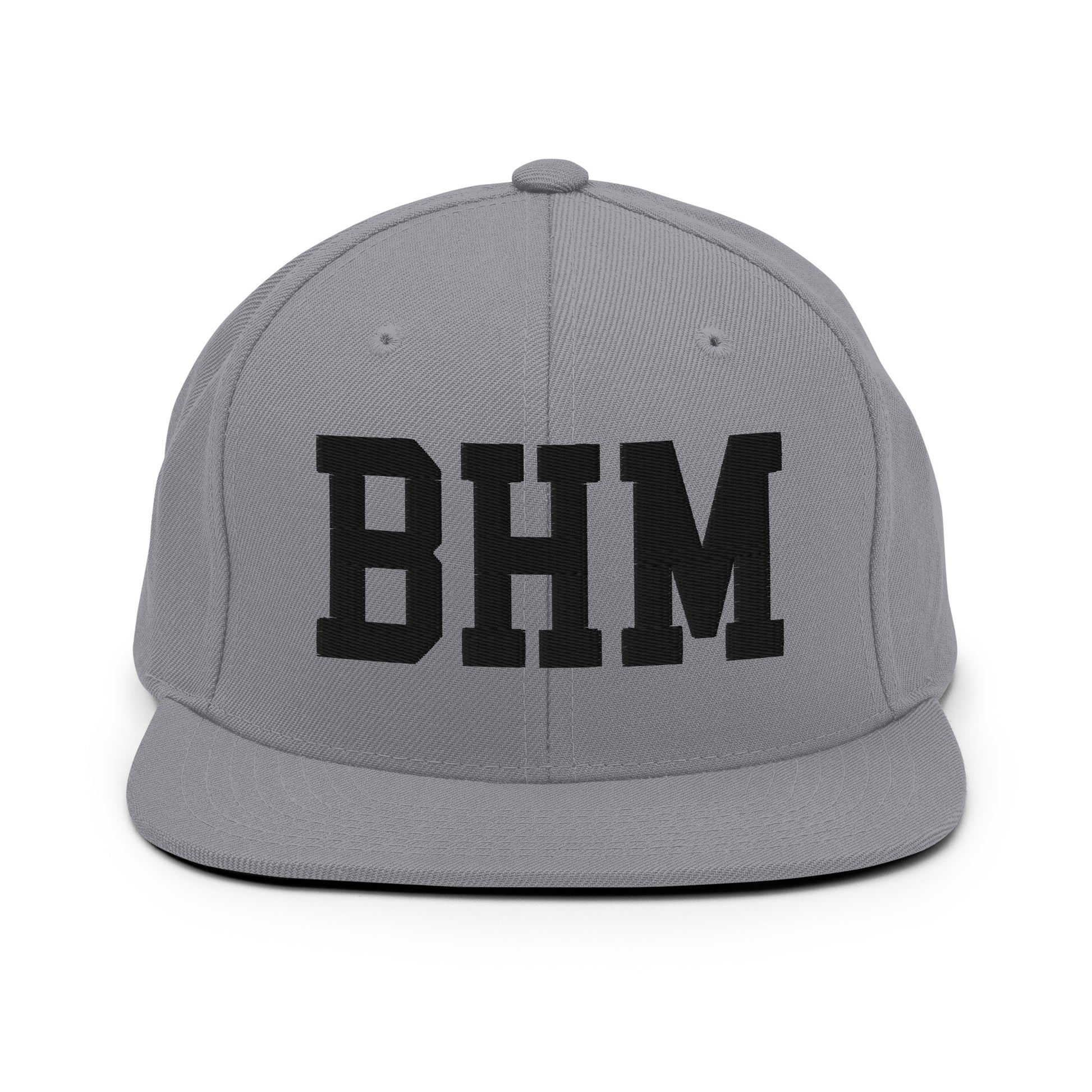 College-Style Classic Snapback Hat • Black • BHM Birmingham Souvenir • YHM Designs - Image 19