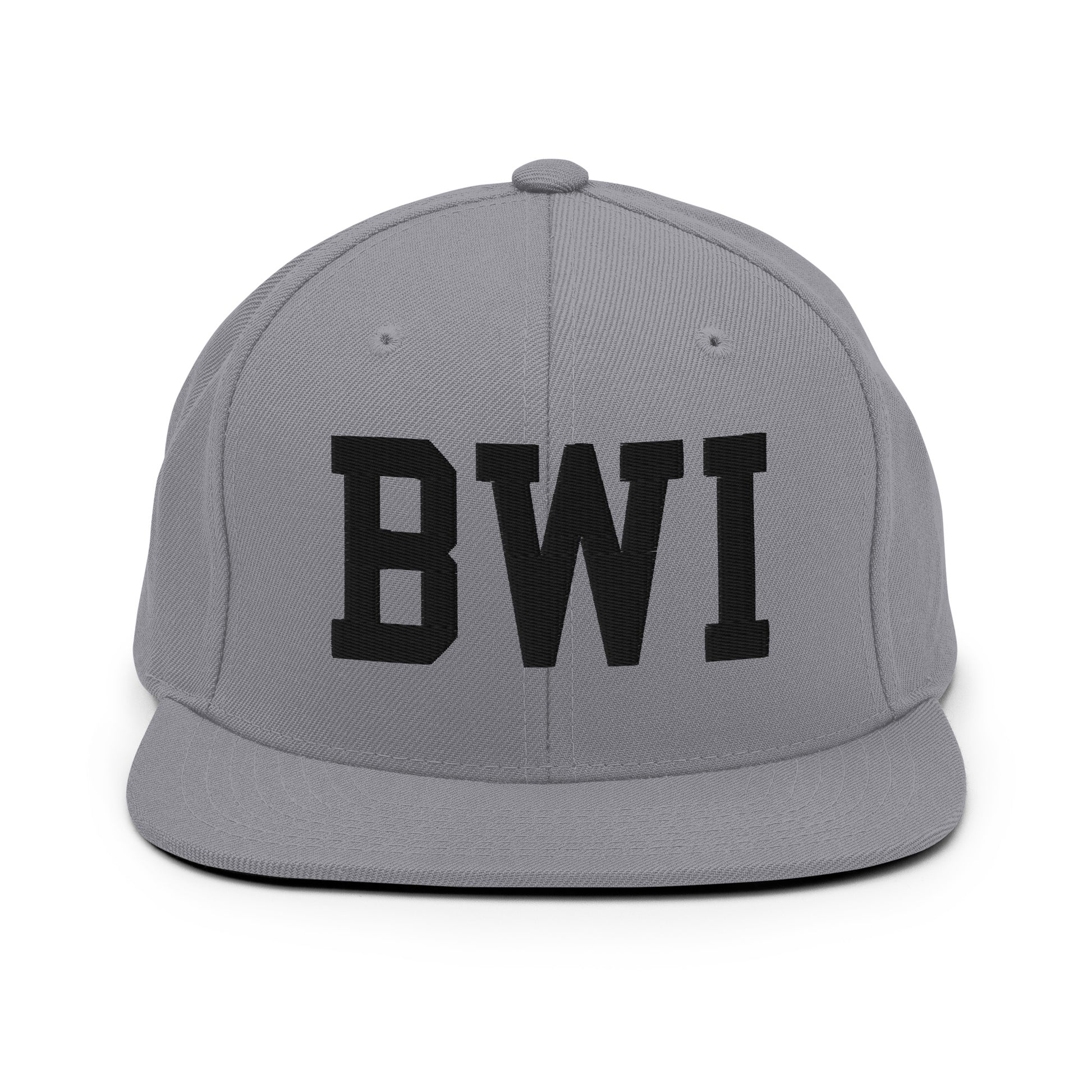 College-Style Classic Snapback Hat • Black • BWI Baltimore • YHM Designs - Image 19