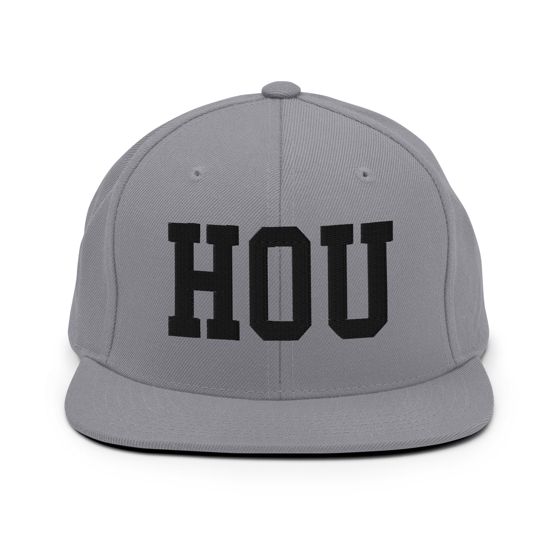 College-Style Classic Snapback Hat • Black • HOU Houston Souvenir • YHM Designs - Image 19