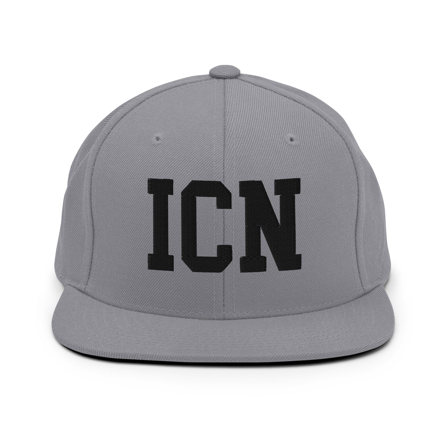 College-Style Classic Snapback Hat • Black • ICN Seoul Souvenir • YHM Designs - Image 19
