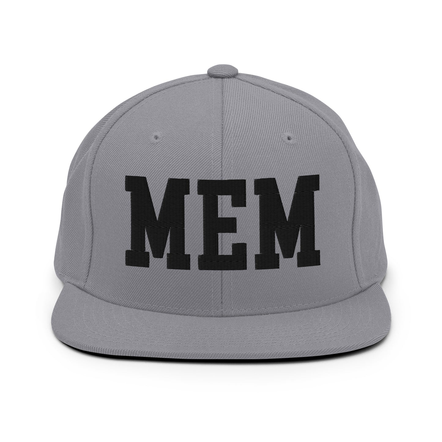 College-Style Classic Snapback Hat • Black • MEM Memphis • YHM Designs - Image 19