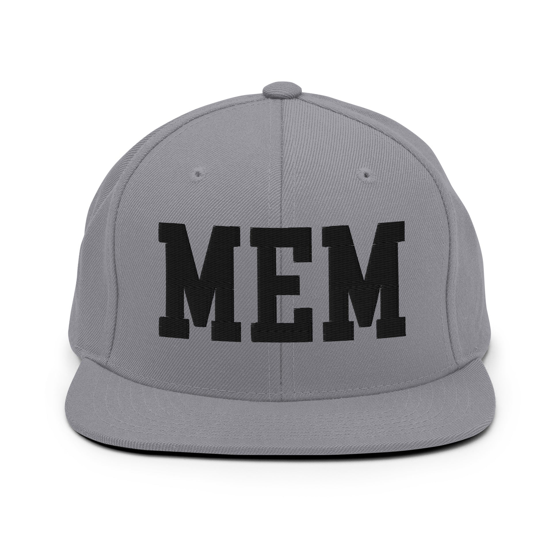 College-Style Classic Snapback Hat • Black • MEM Memphis • YHM Designs - Image 19