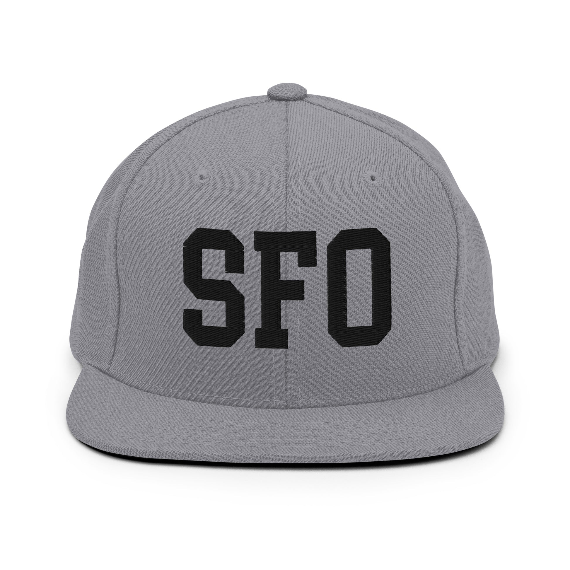 College-Style Classic Snapback Hat • Black • SFO San Francisco • YHM Designs - Image 19