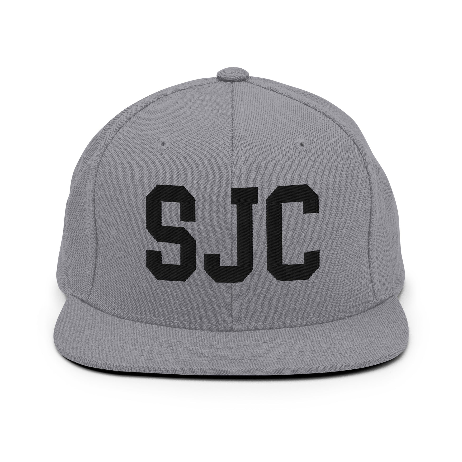 College-Style Classic Snapback Hat • Black • SJC San Jose • YHM Designs - Image 19