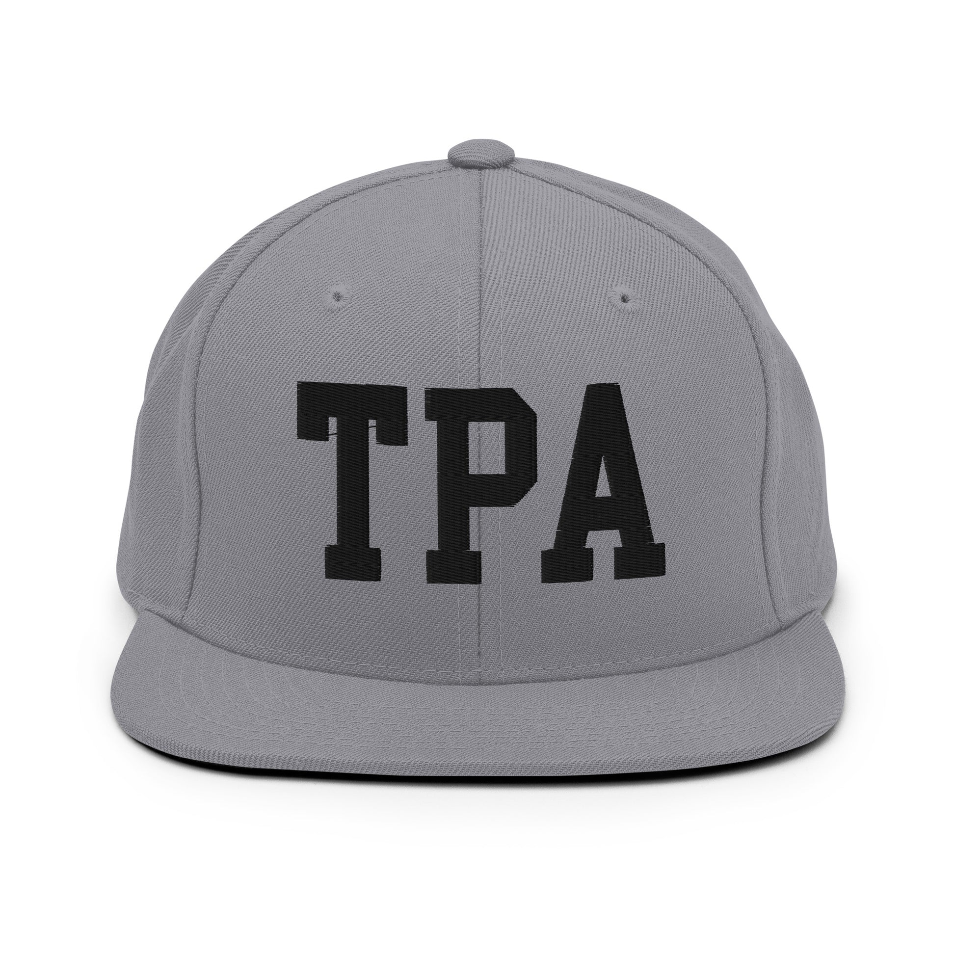 College-Style Classic Snapback Hat • Black • TPA Tampa • YHM Designs - Image 19