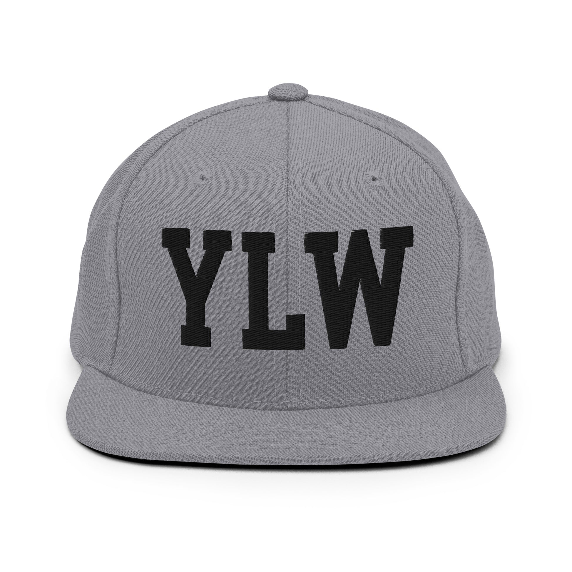 College-Style Classic Snapback Hat • Black • YLW Kelowna Souvenir • YHM Designs - Image 19