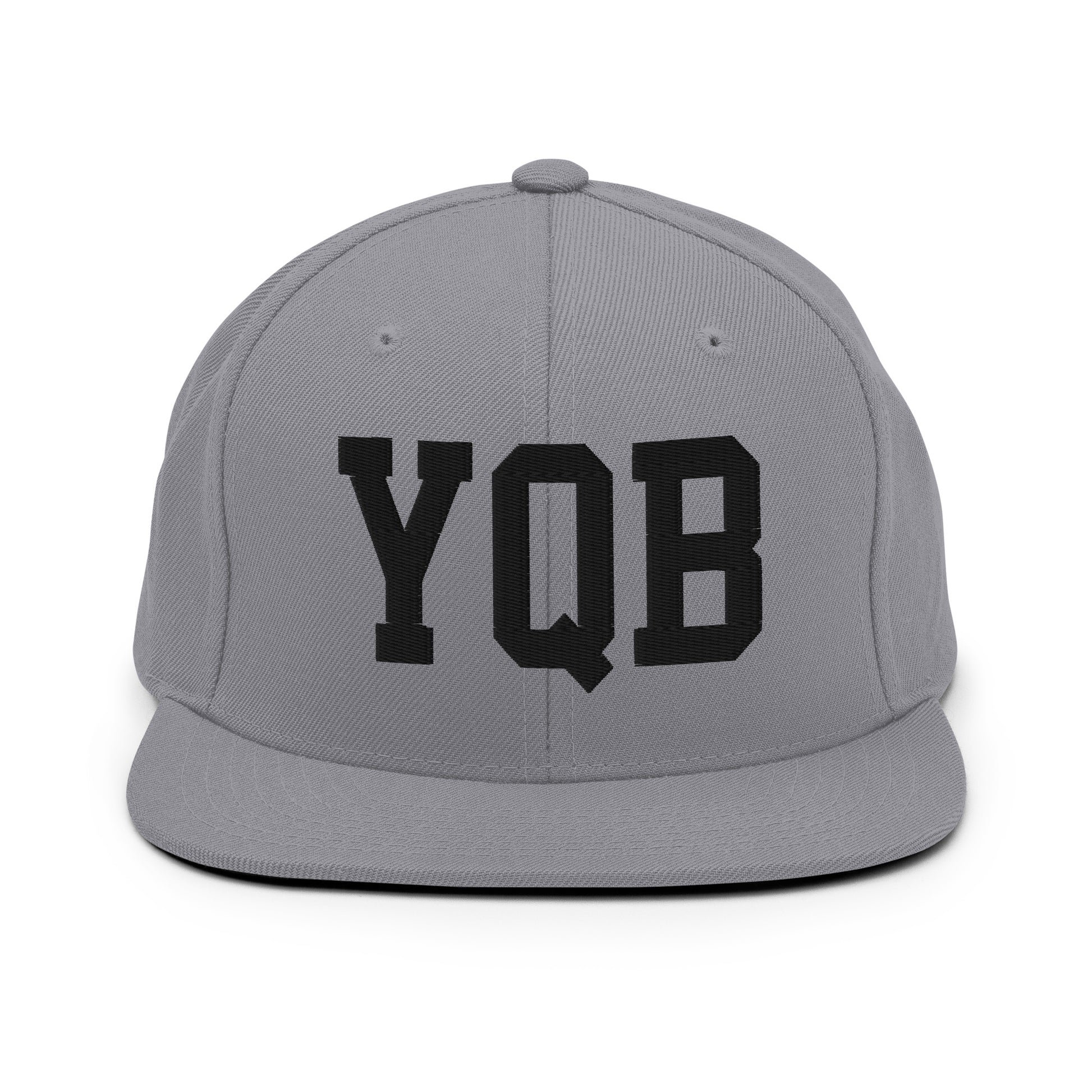 College-Style Classic Snapback Hat • Black • YQB Quebec City Souvenir • YHM Designs - Image 19