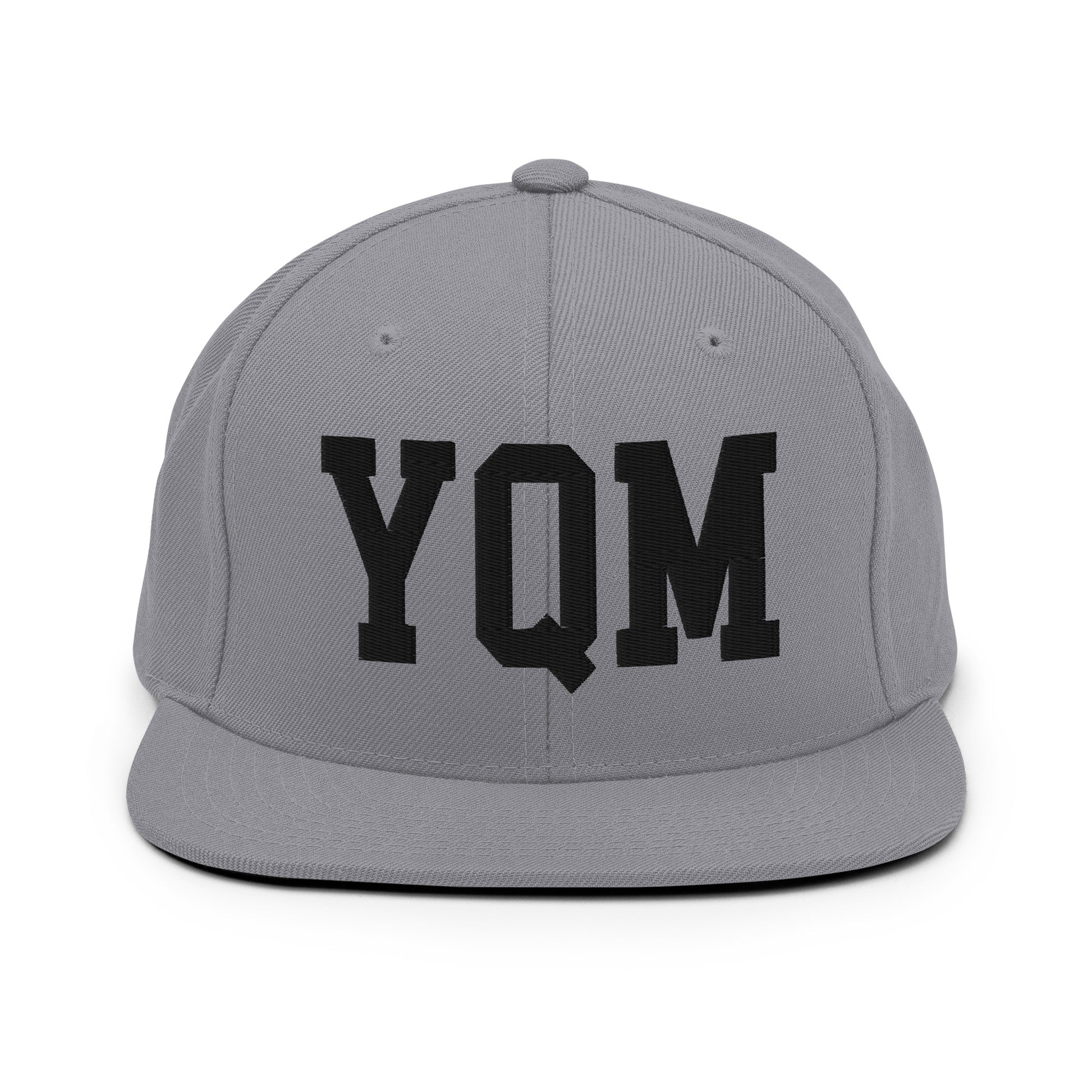 College-Style Classic Snapback Hat • Black • YQM Moncton • YHM Designs - Image 19