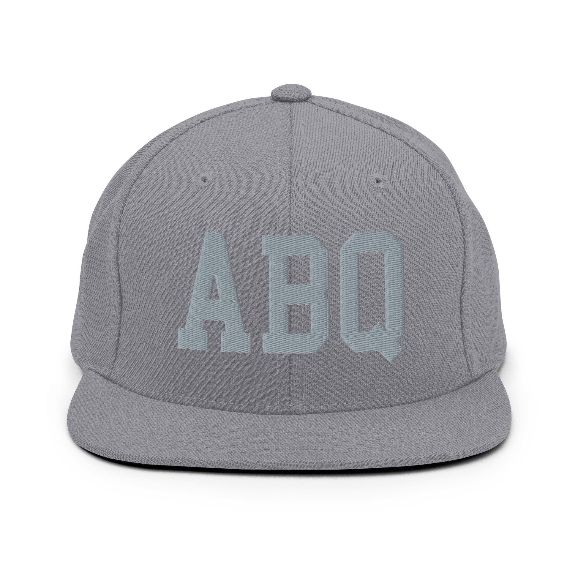 College-Style Classic Snapback Hat • Grey • ABQ Albuquerque Souvenir • YHM Designs - Image 14