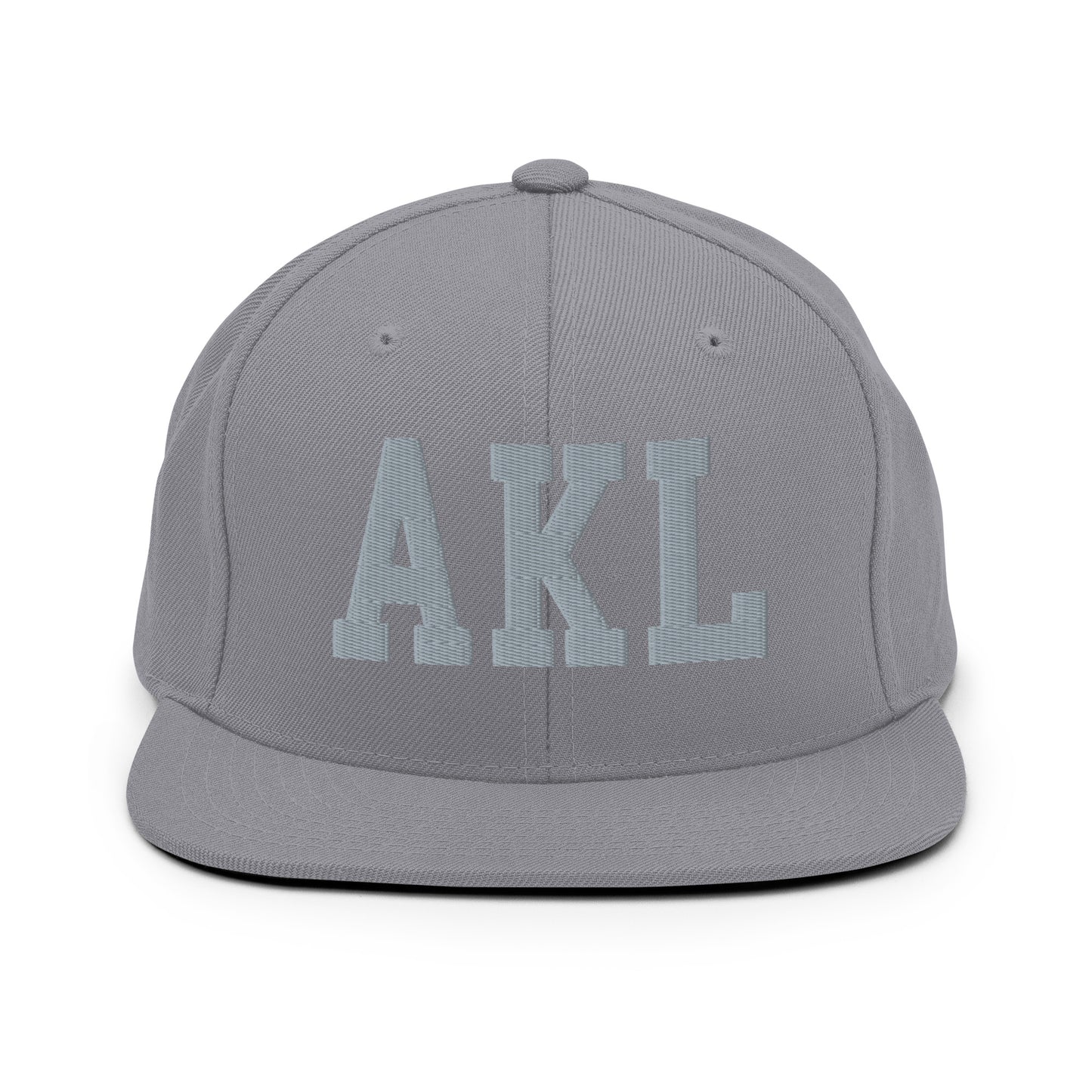 College-Style Classic Snapback Hat • Grey • AKL Auckland Souvenir • YHM Designs - Image 14