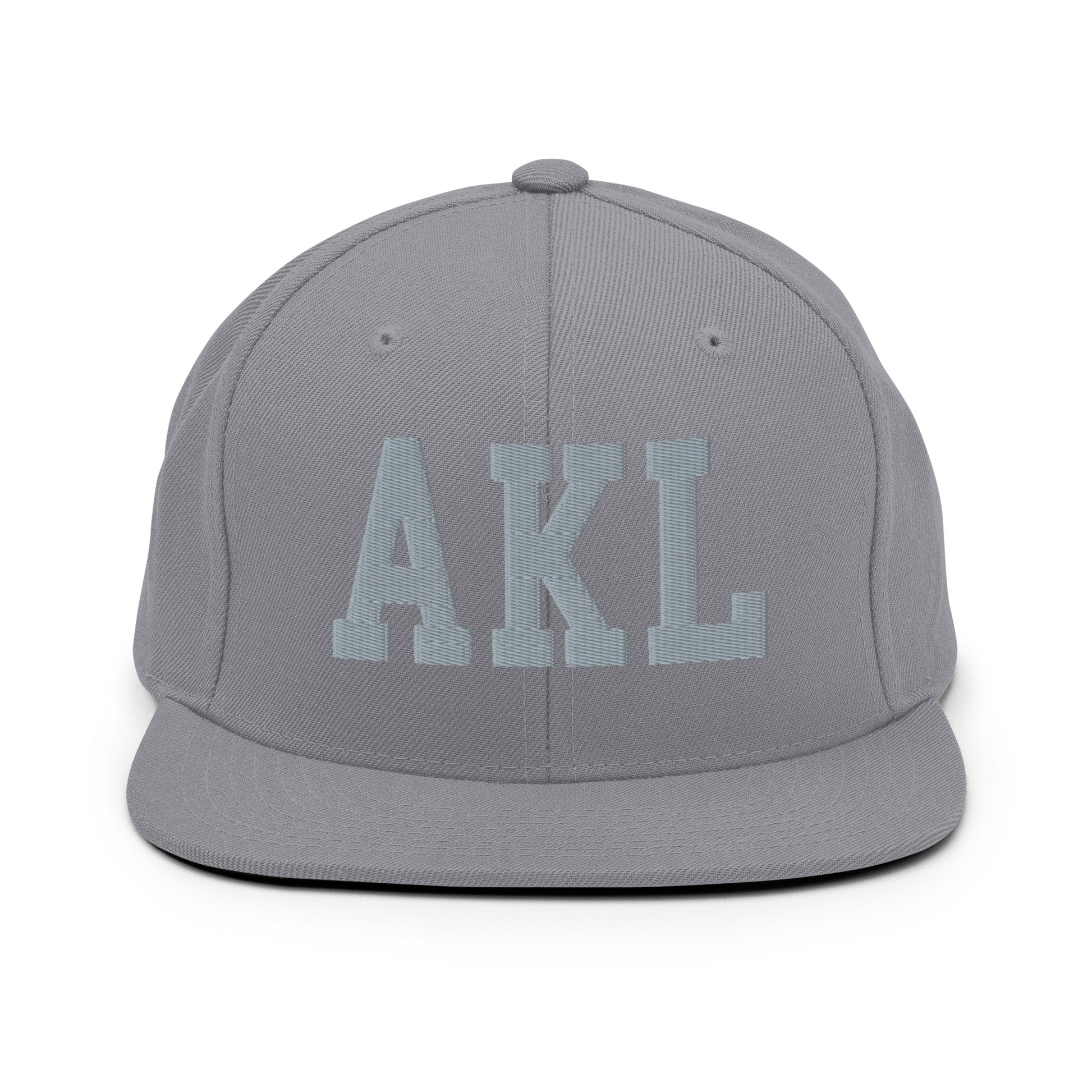 College-Style Classic Snapback Hat • Grey • AKL Auckland Souvenir • YHM Designs - Image 14