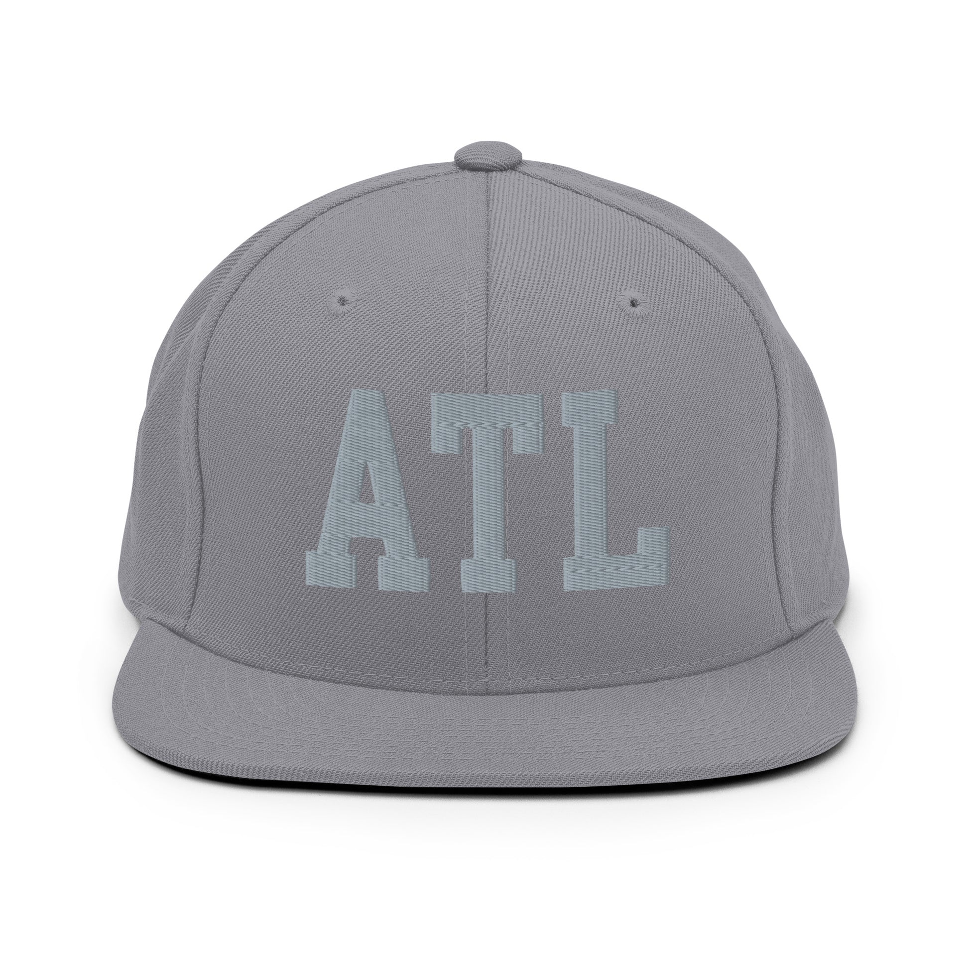 College-Style Classic Snapback Hat • Grey • ATL Atlanta Souvenir • YHM Designs - Image 14