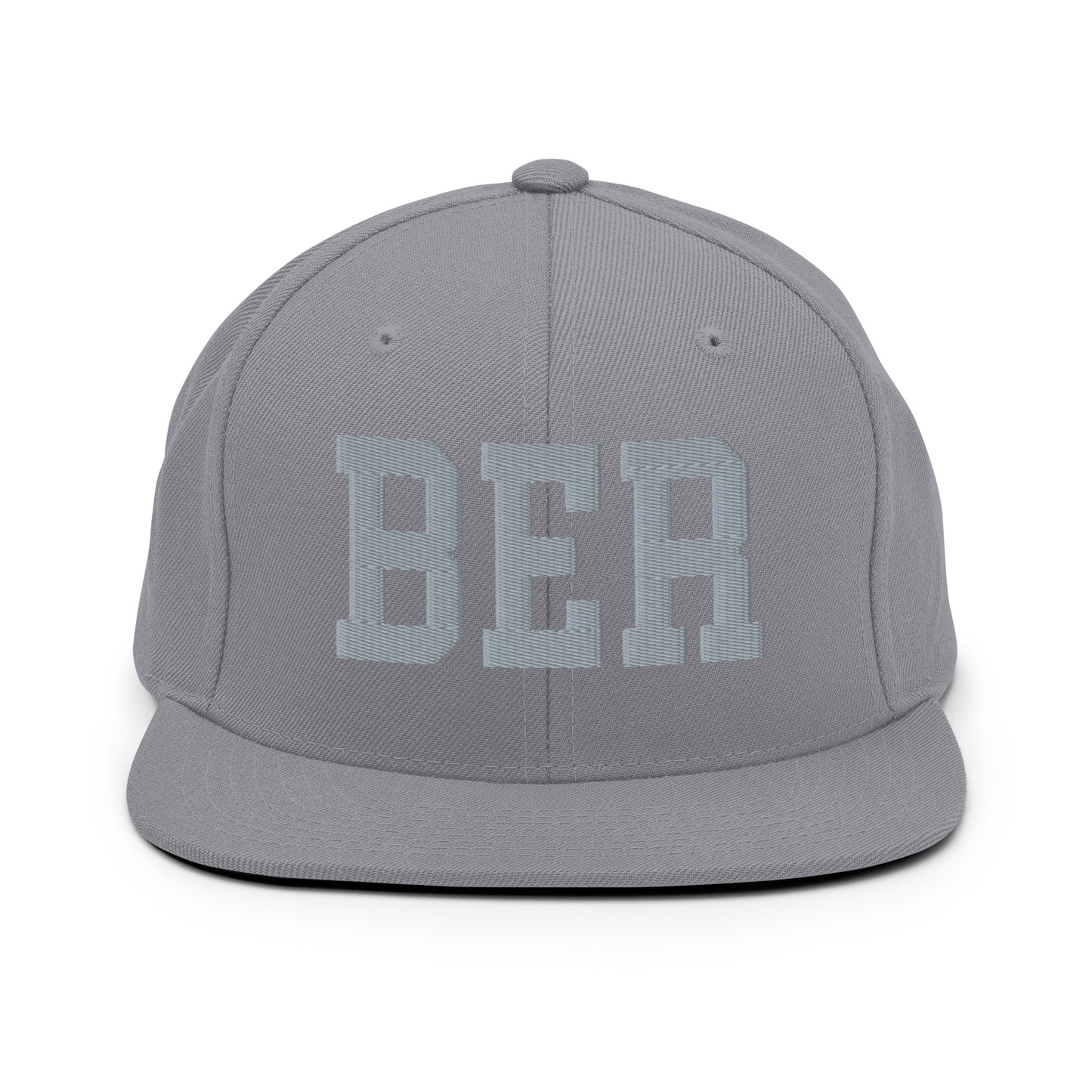 College-Style Classic Snapback Hat • Grey • BER Berlin • YHM Designs - Image 14