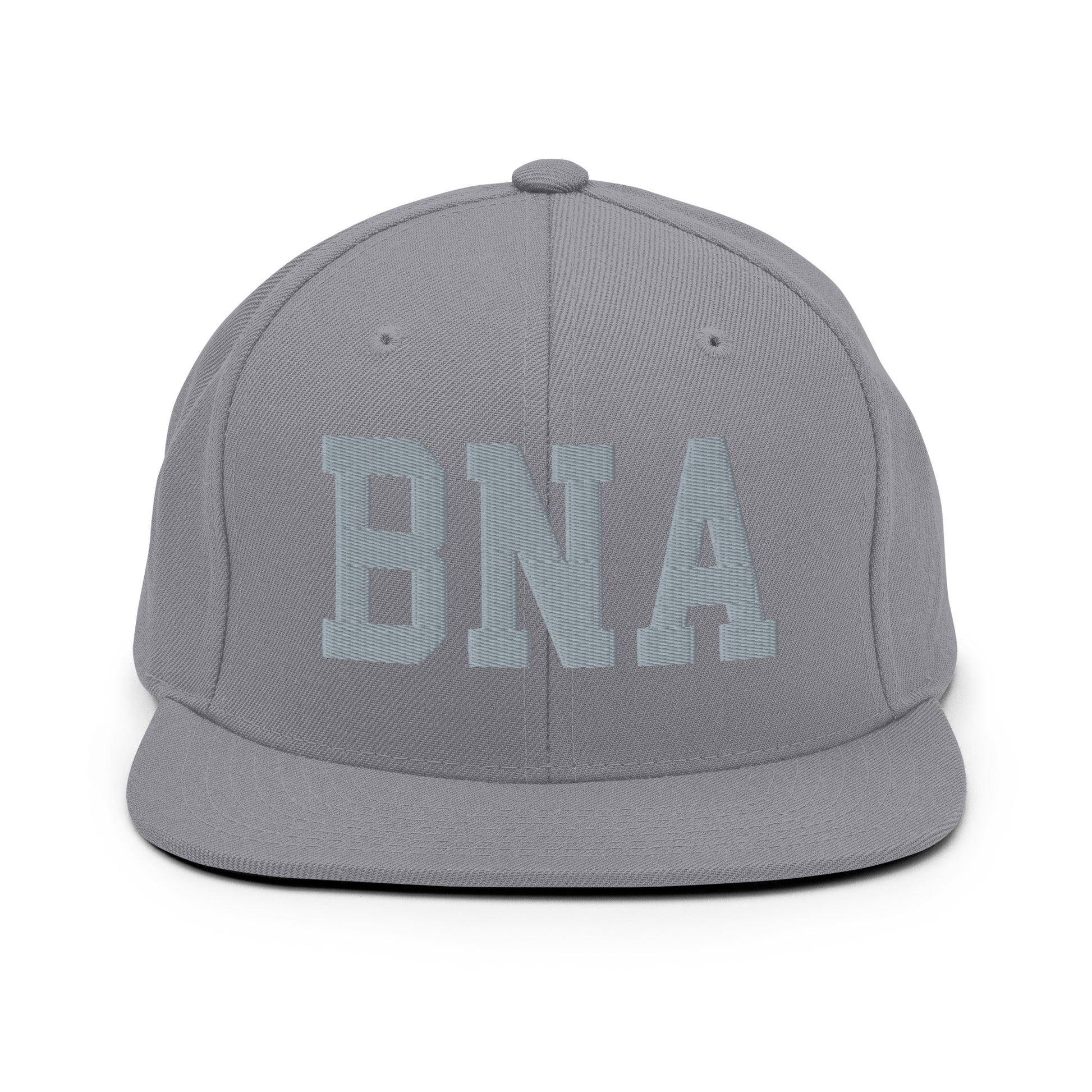 College-Style Classic Snapback Hat • Grey • BNA Nashville Souvenir • YHM Designs - Image 14
