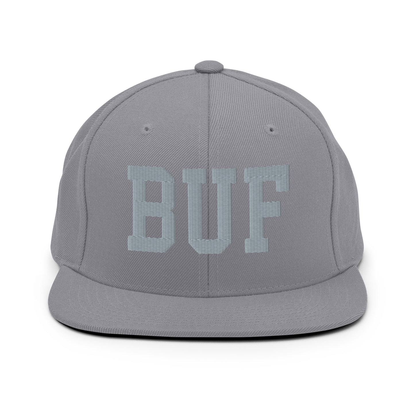 College-Style Classic Snapback Hat • Grey • BUF Buffalo Souvenir • YHM Designs - Image 14