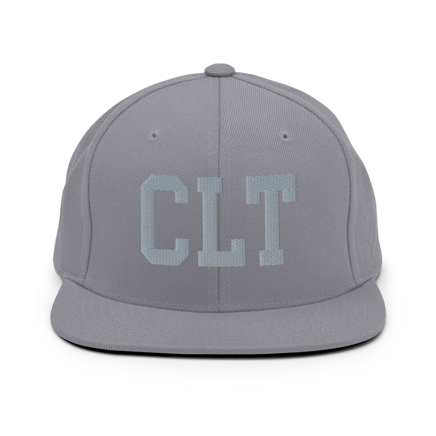 College-Style Classic Snapback Hat • Grey • CLT Charlotte • YHM Designs - Image 14