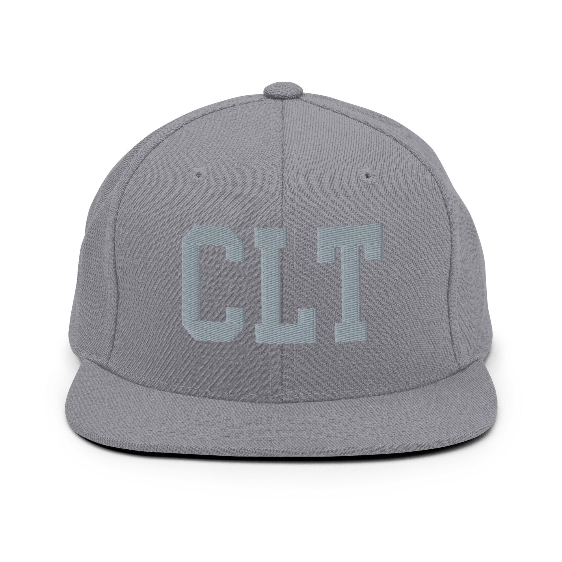 College-Style Classic Snapback Hat • Grey • CLT Charlotte • YHM Designs - Image 14