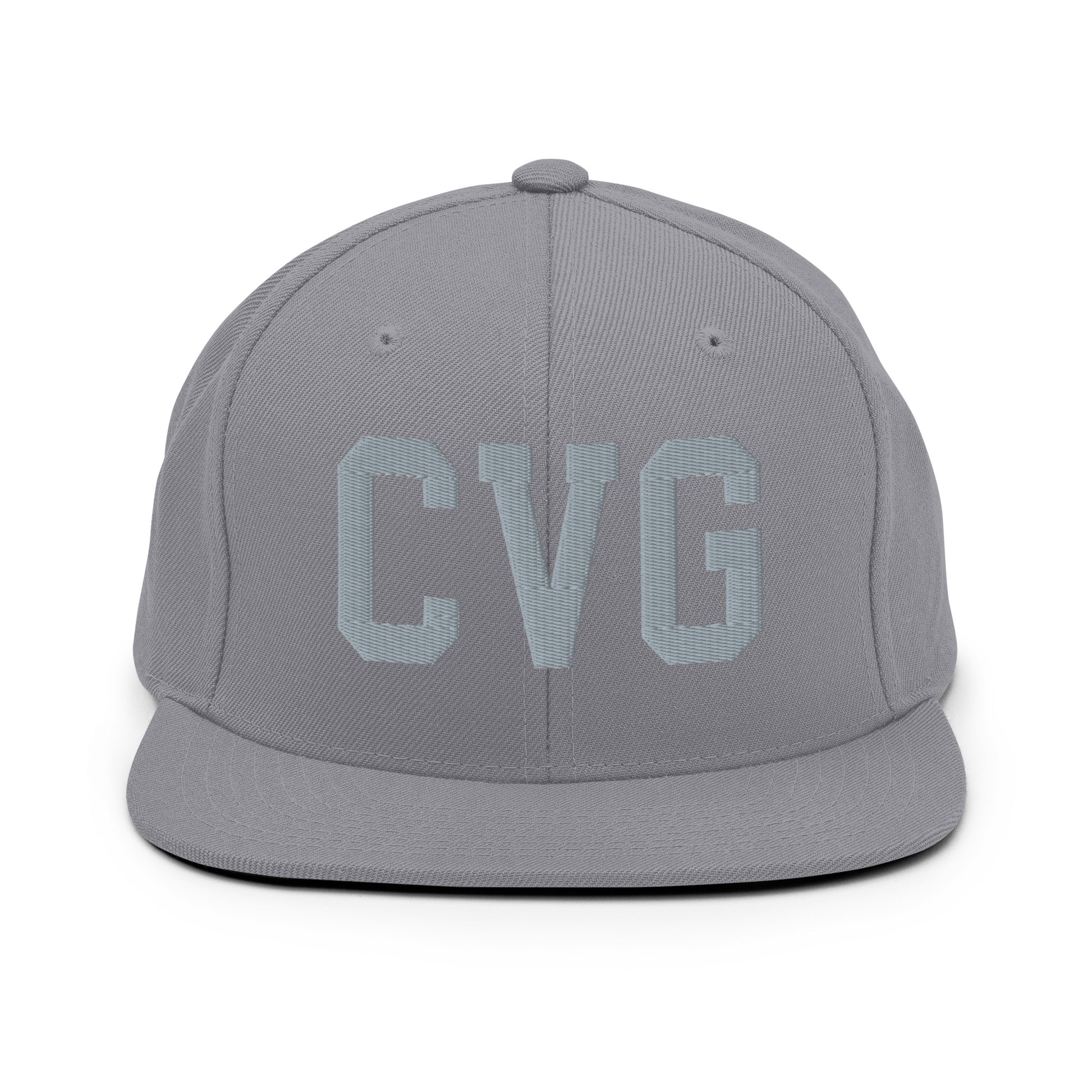 College-Style Classic Snapback Hat • Grey • CVG Cincinnati Souvenir • YHM Designs - Image 14