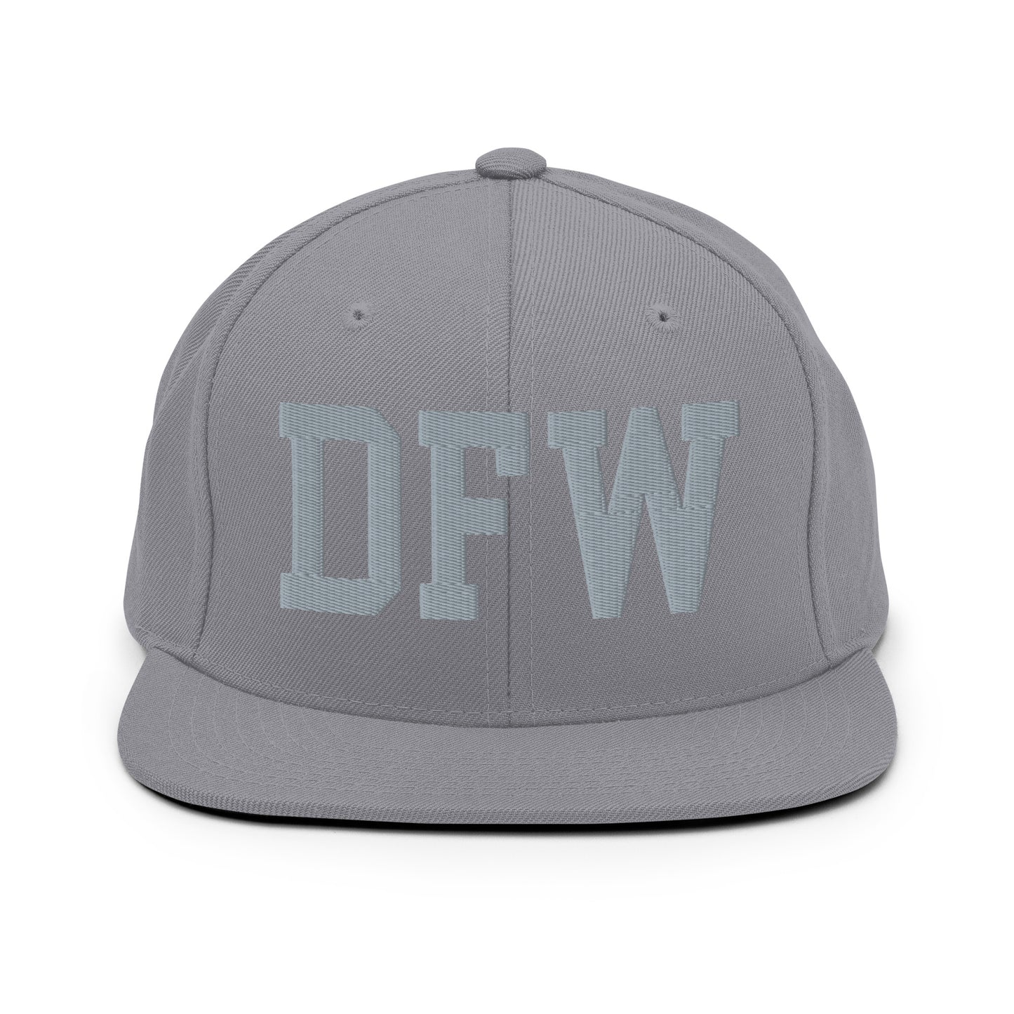 College-Style Classic Snapback Hat • Grey • DFW Dallas Souvenir • YHM Designs - Image 14