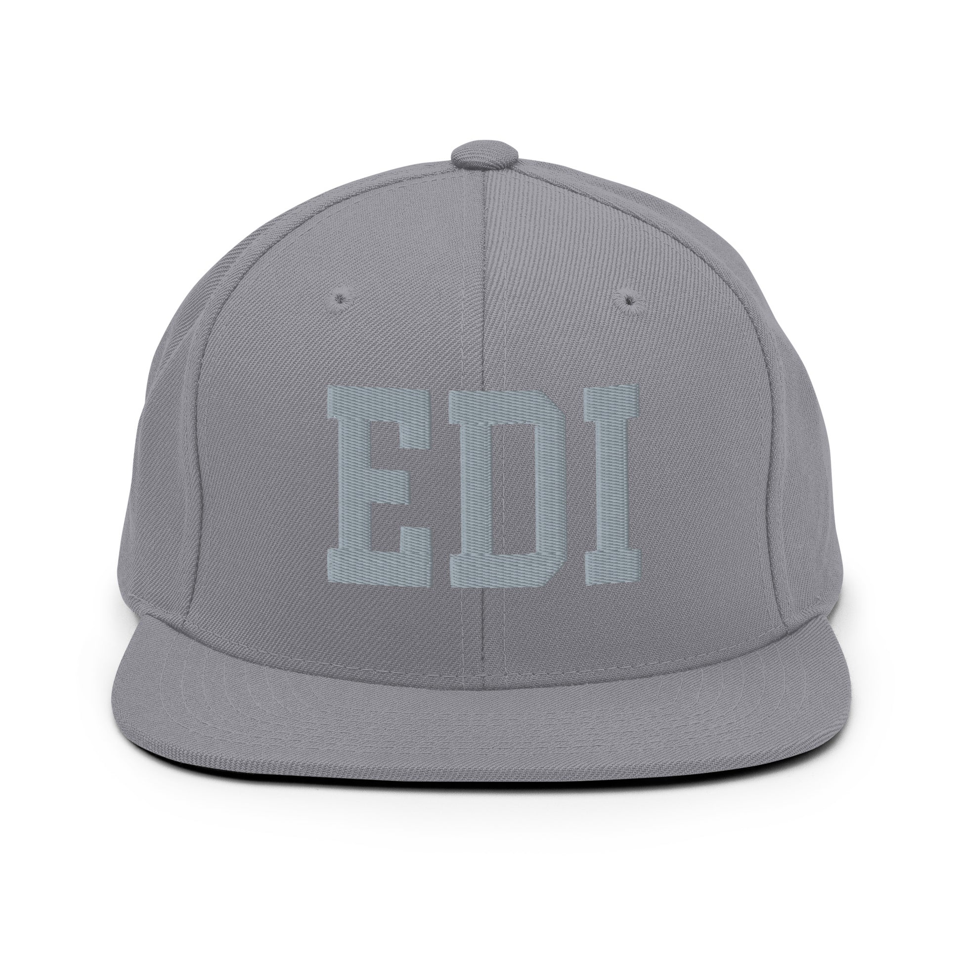 College-Style Classic Snapback Hat • Grey • EDI Edinburgh Souvenir • YHM Designs - Image 14